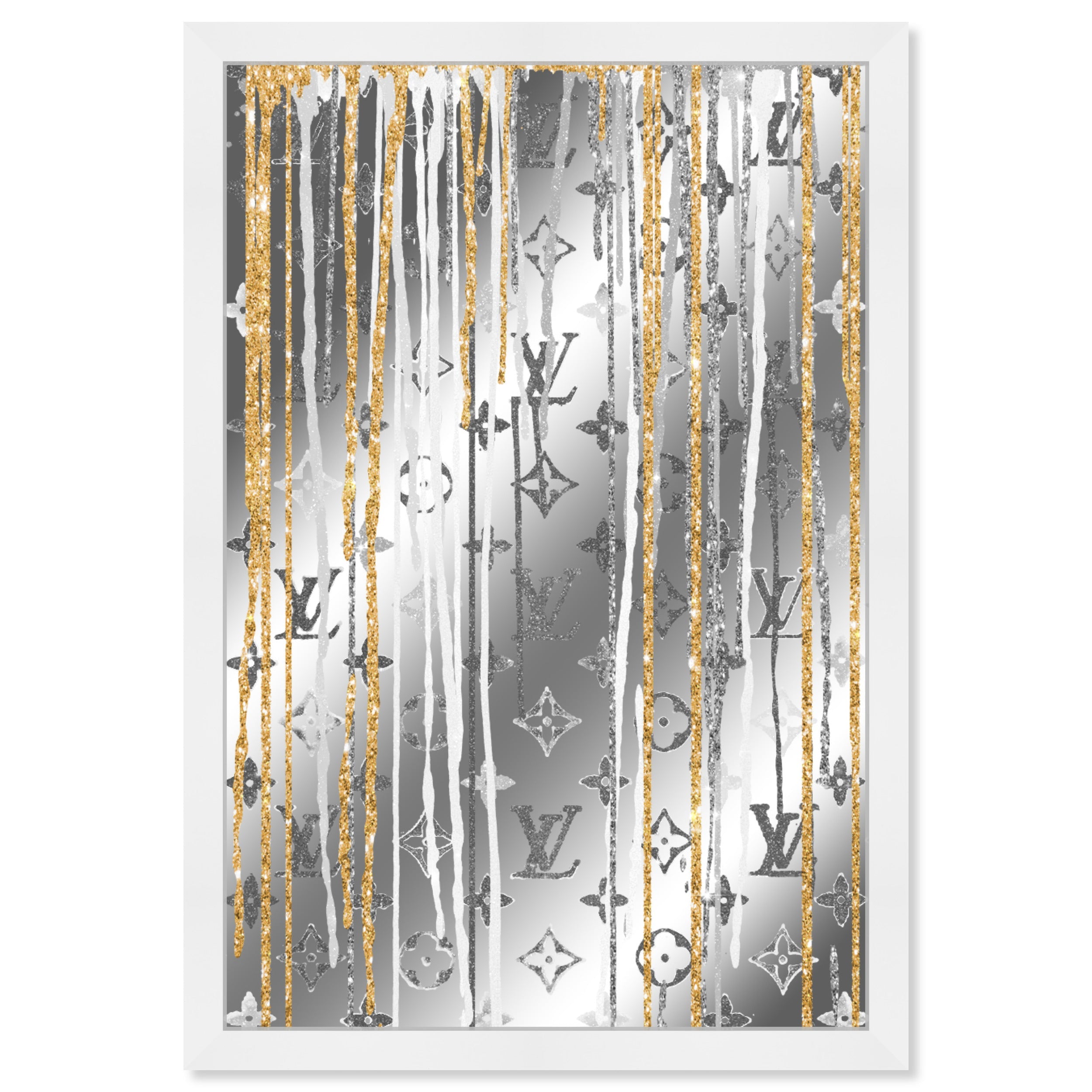 Luxury Drips Black and White Mirror