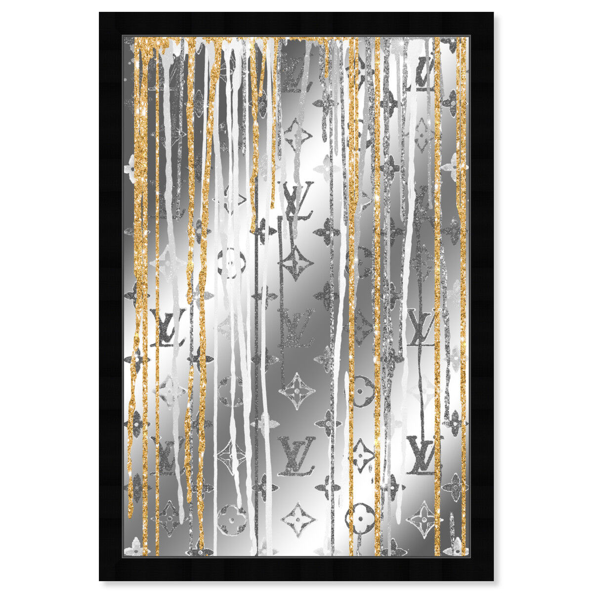 Luxury Drips Black and White Mirror Main image