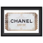 ADMIT ONE Faubourg Clean - Displayed in a shadowbox
