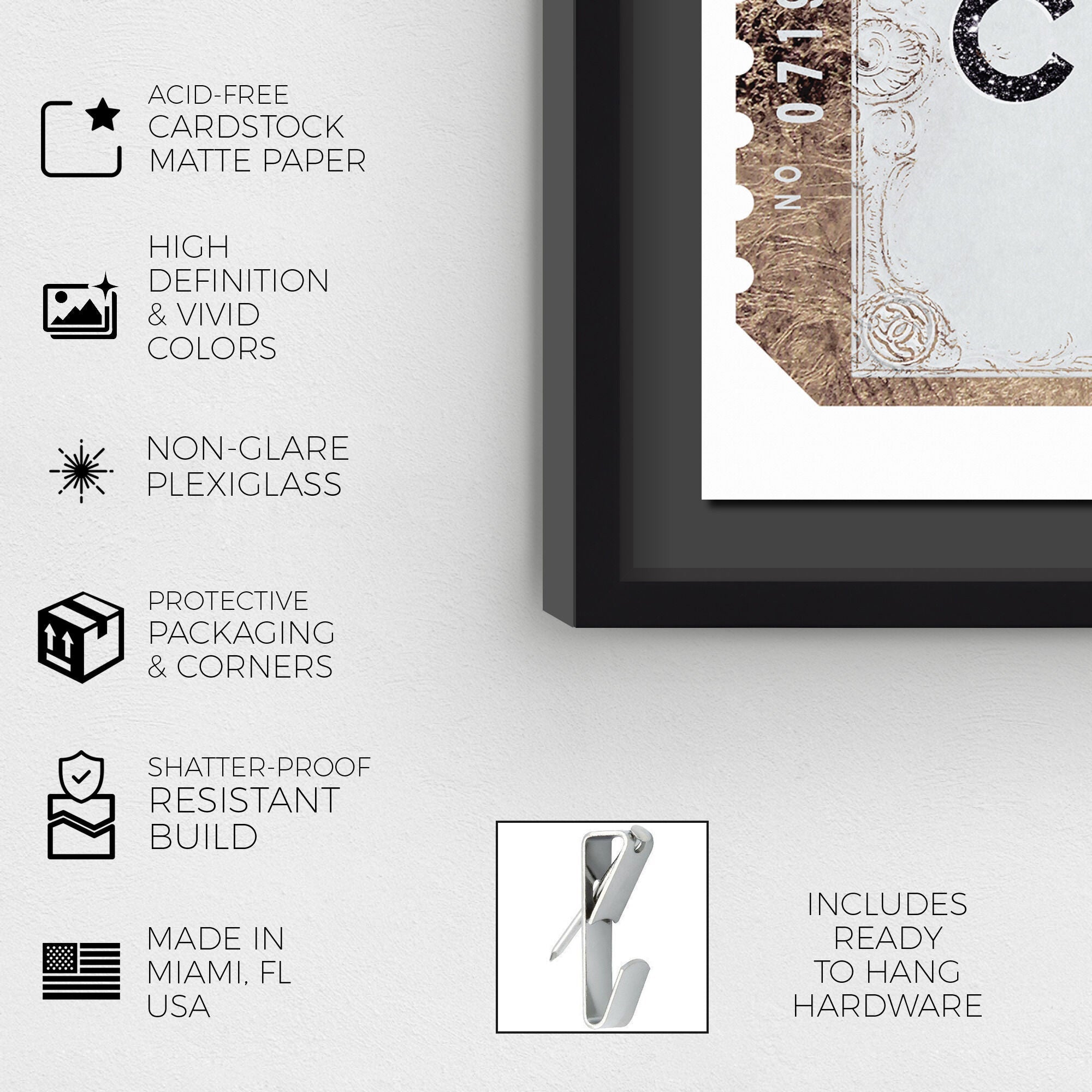 ADMIT ONE Faubourg Clean - Displayed in a shadowbox