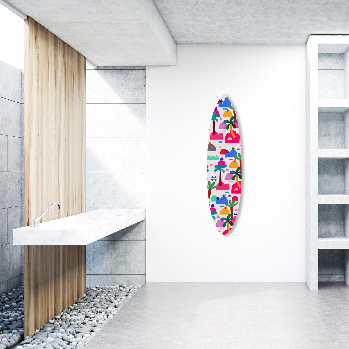 Tropical Getaway Surf Board