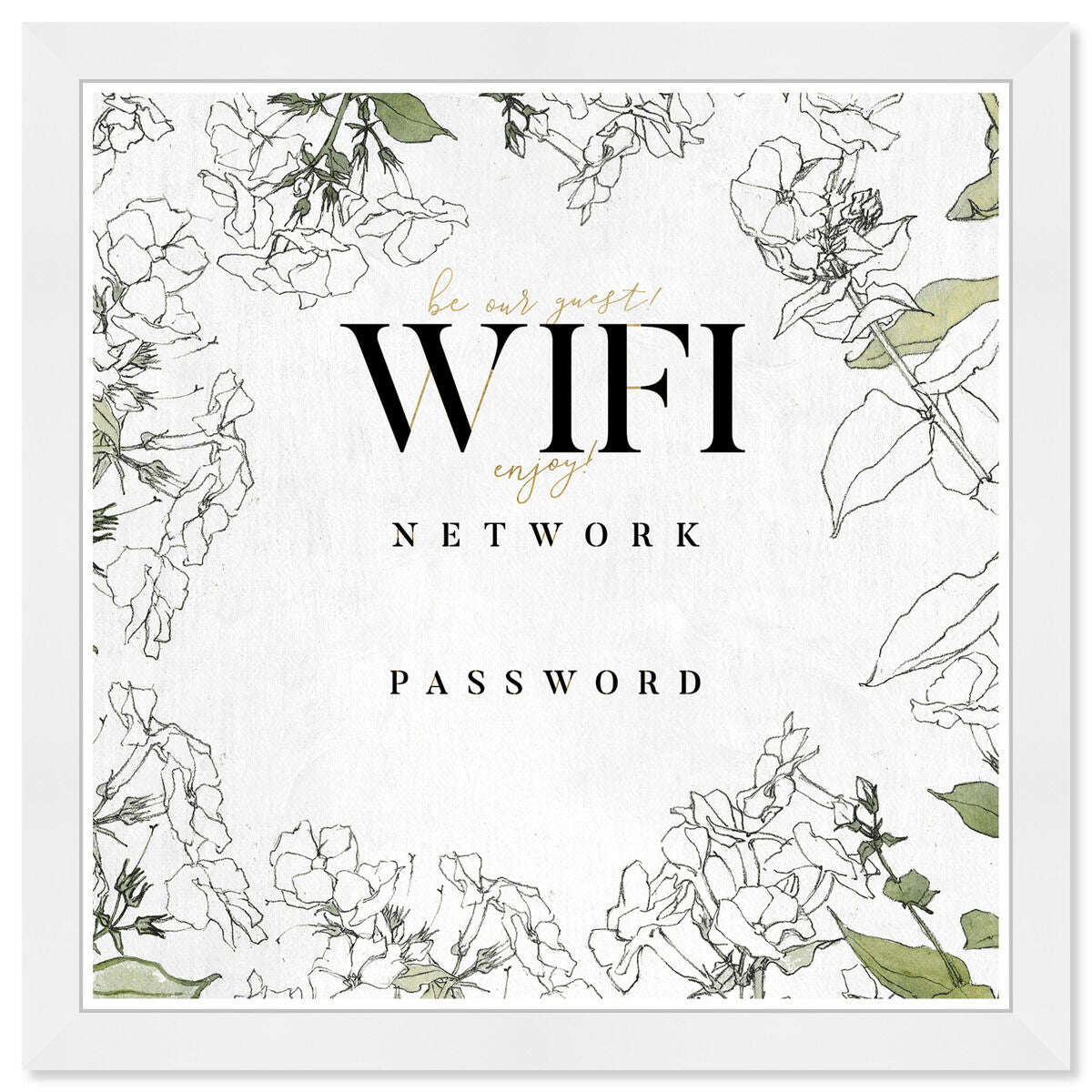 Wifi Password Floral Sketches Main image