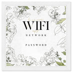 Wifi Password Floral Sketches