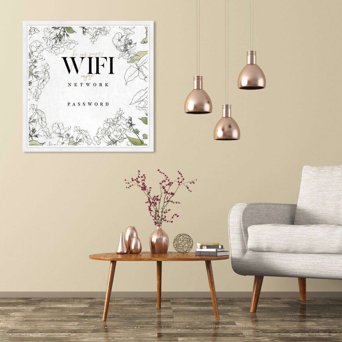 Wifi Password Floral Sketches Secondary image