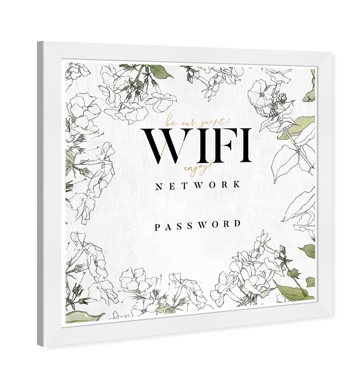 Wifi Password Floral Sketches