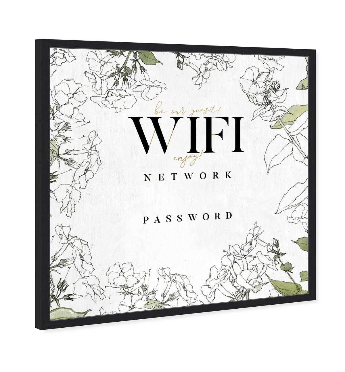 Wifi Password Floral Sketches