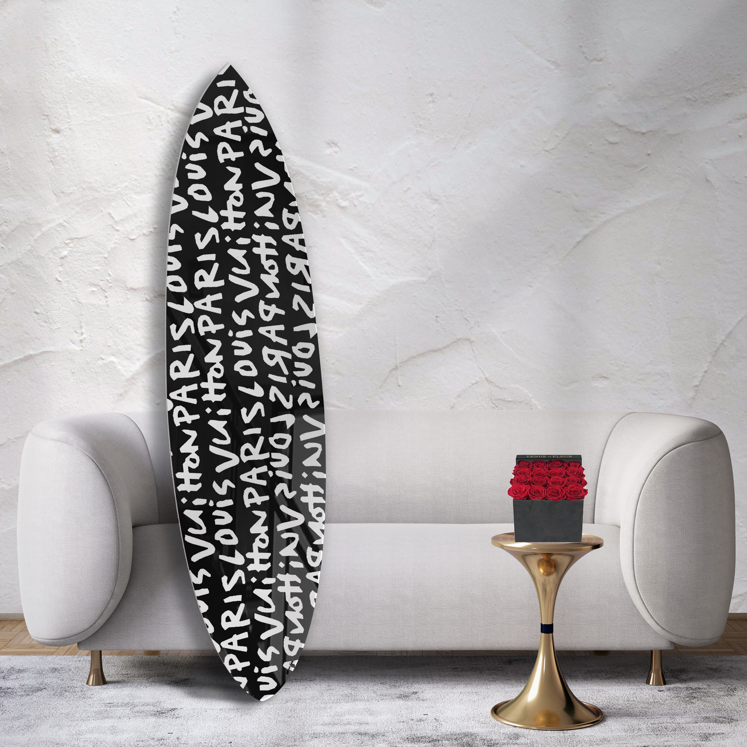 Frenchie Graffiti Surfboard Secondary image