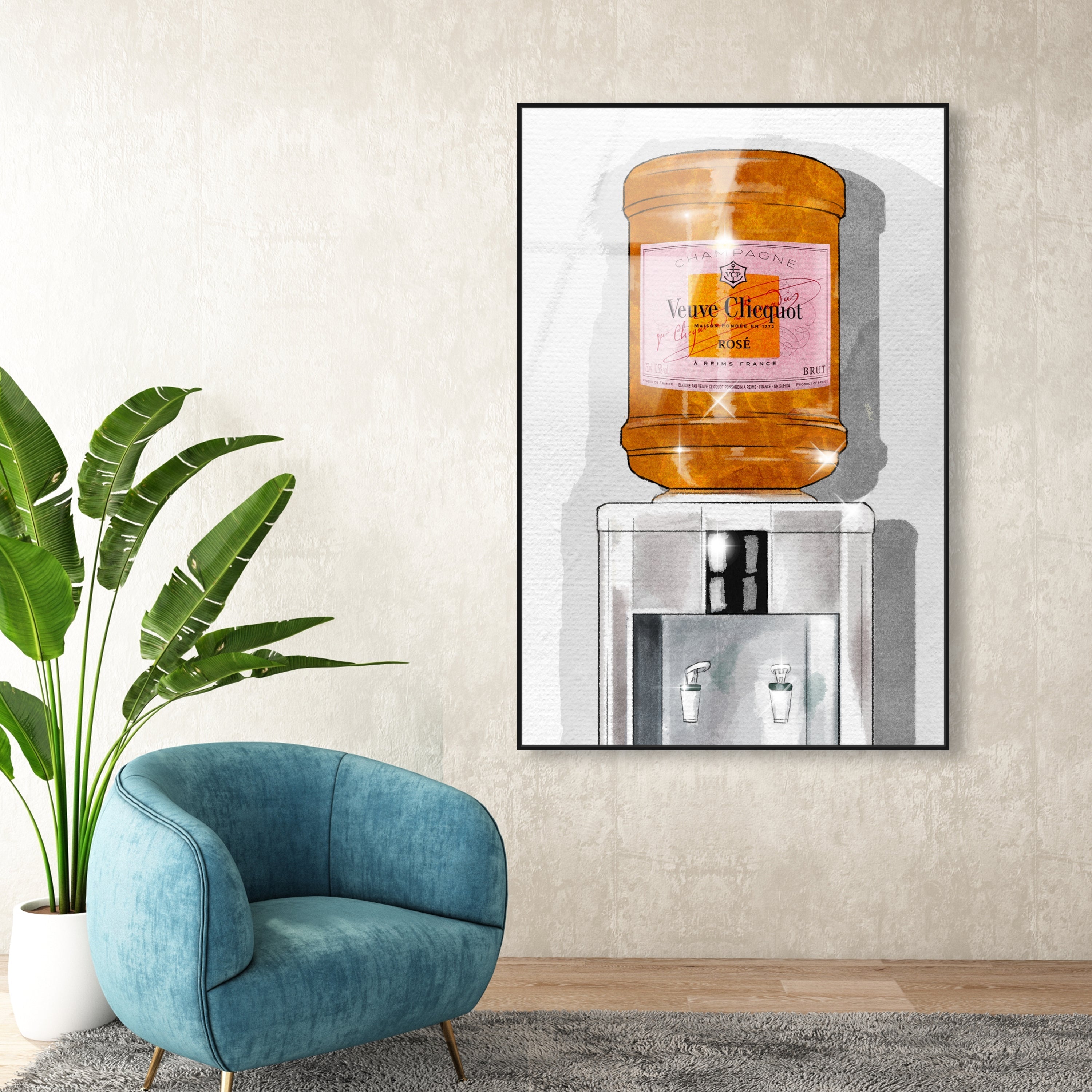 Parisian Orange Champagne Watercooler