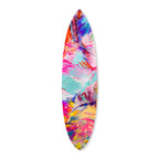 Bright Neon Love Surfboard Flat