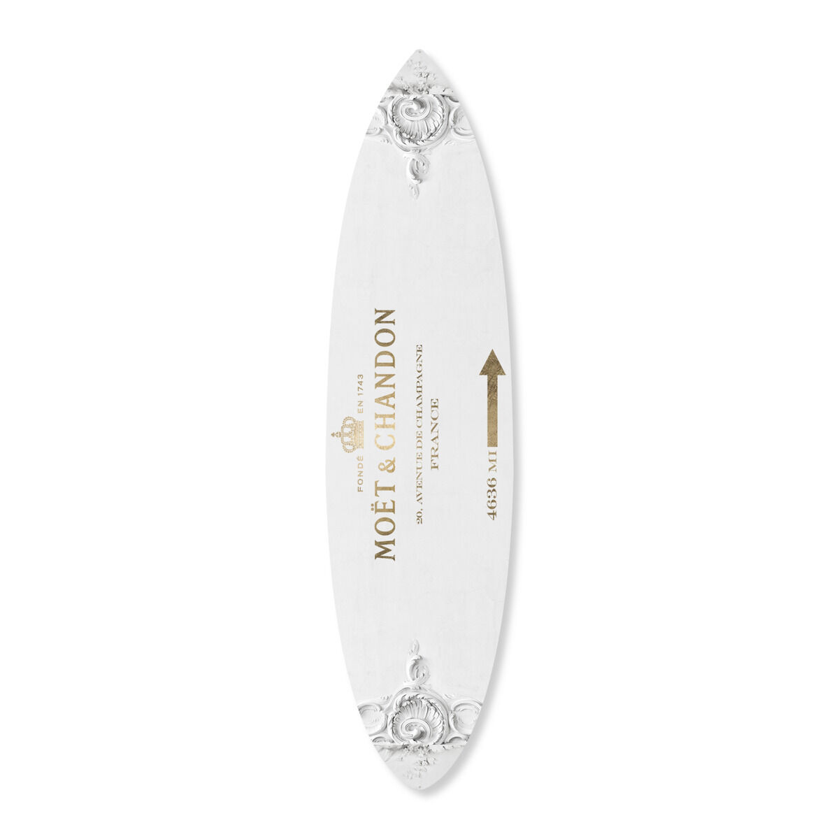 Star Champagne Road Sign Surfboard Flat Main image