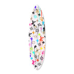 Vibrant Gold Glam Pattern Surfboard Flat