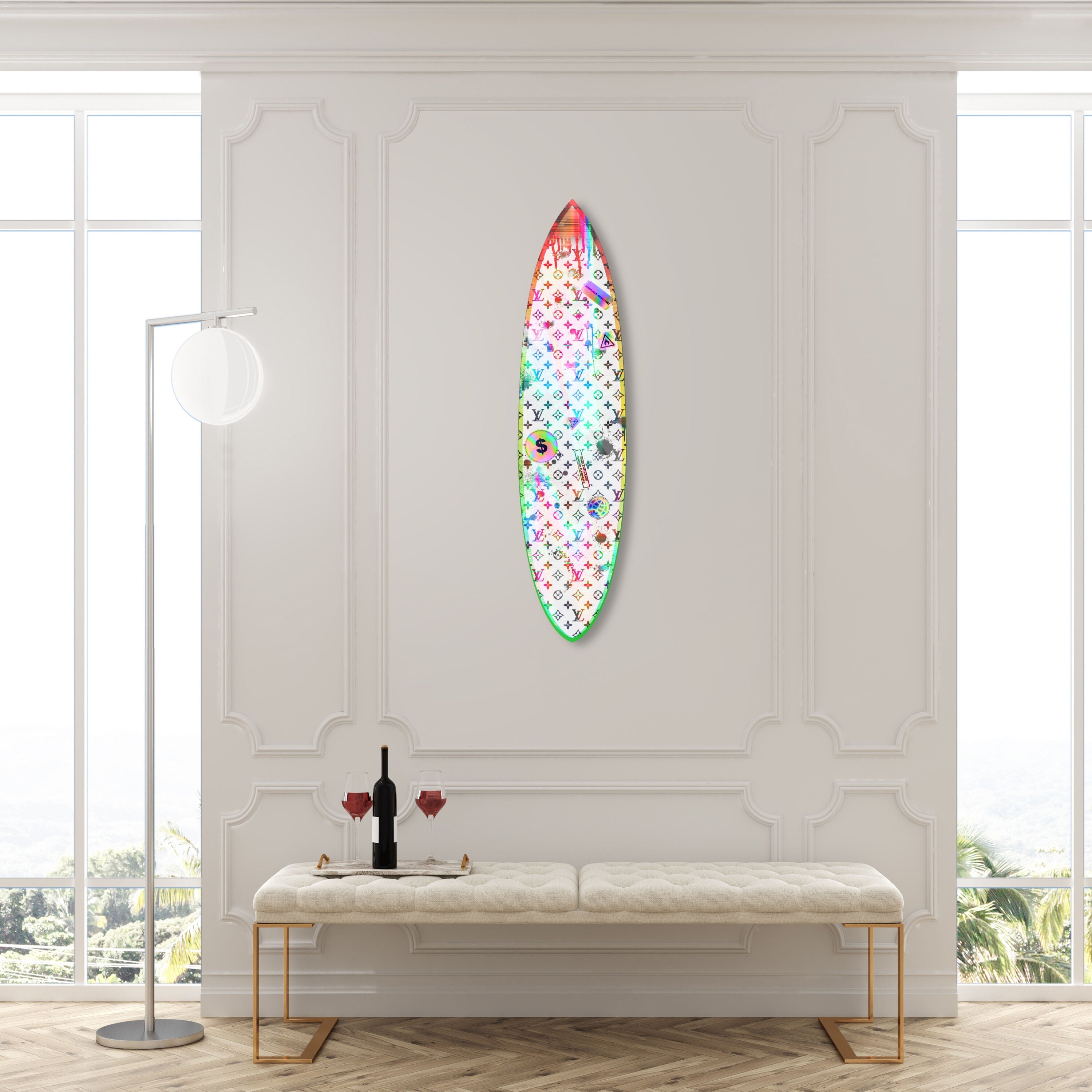 Explode Creativity Neon Surfboard Secondary image