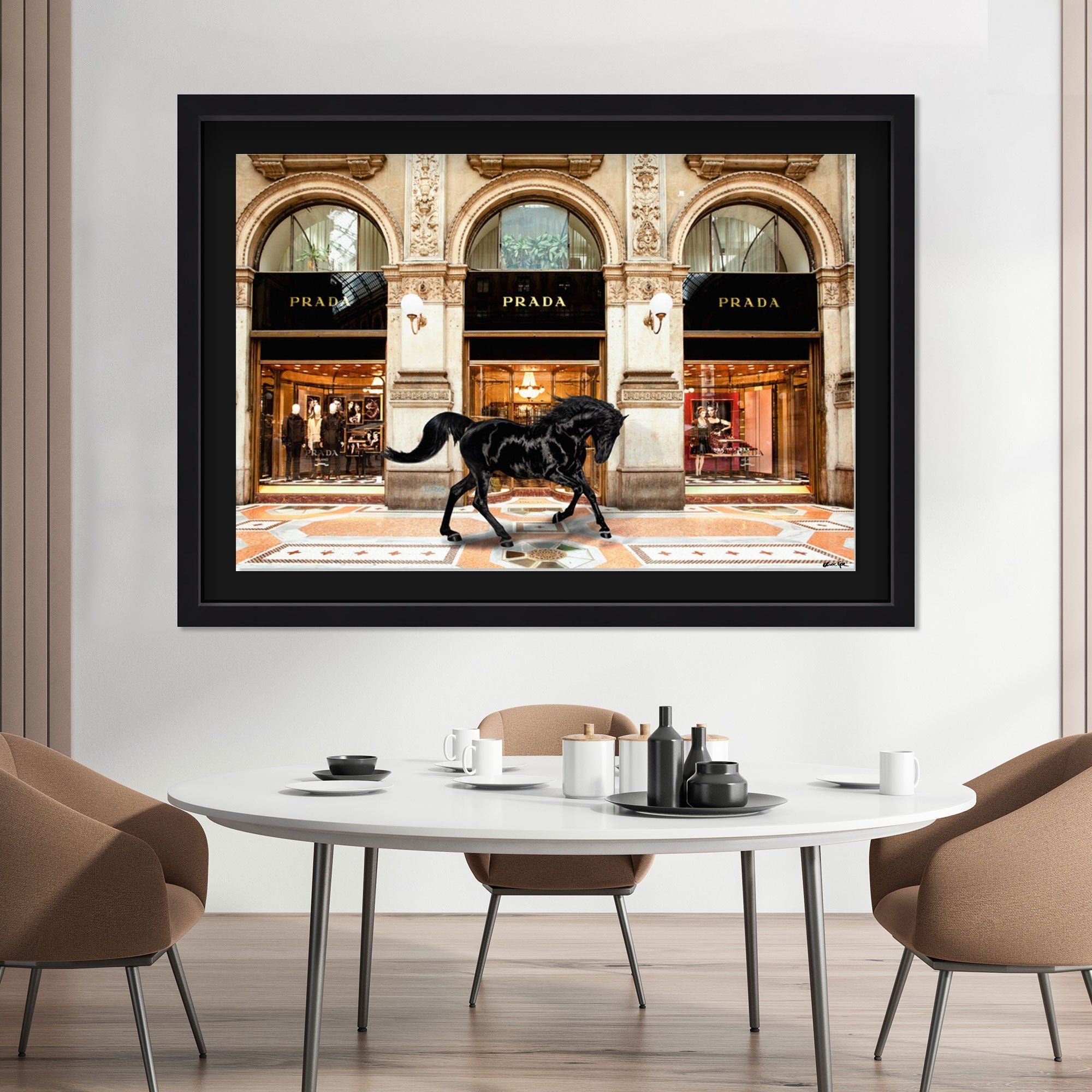 Royal Shopping in Italy - Displayed in a shadowbox Main image