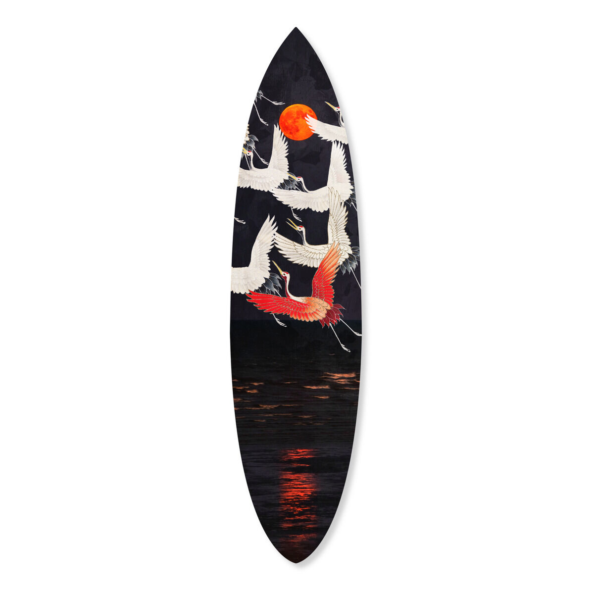 Birds Over the Moon Surfboard