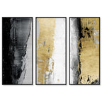 Envision and Elevate Gold Triptych - with hand-applied Gold Leaf