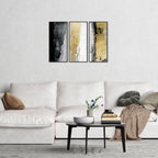 Envision and Elevate Gold Triptych - with hand-applied Gold Leaf
