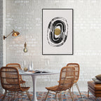 Motion in Gold IV - with hand-applied Gold Leaf