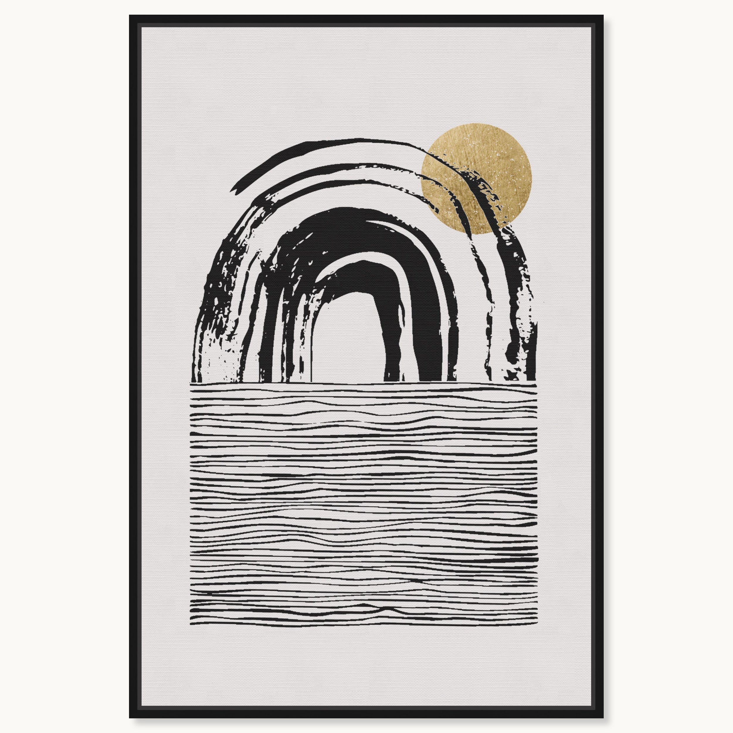Motion in Gold III - with hand-applied Gold Leaf Main image