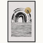Motion in Gold III - with hand-applied Gold Leaf