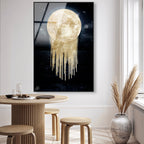Solid Gold Heart Moon