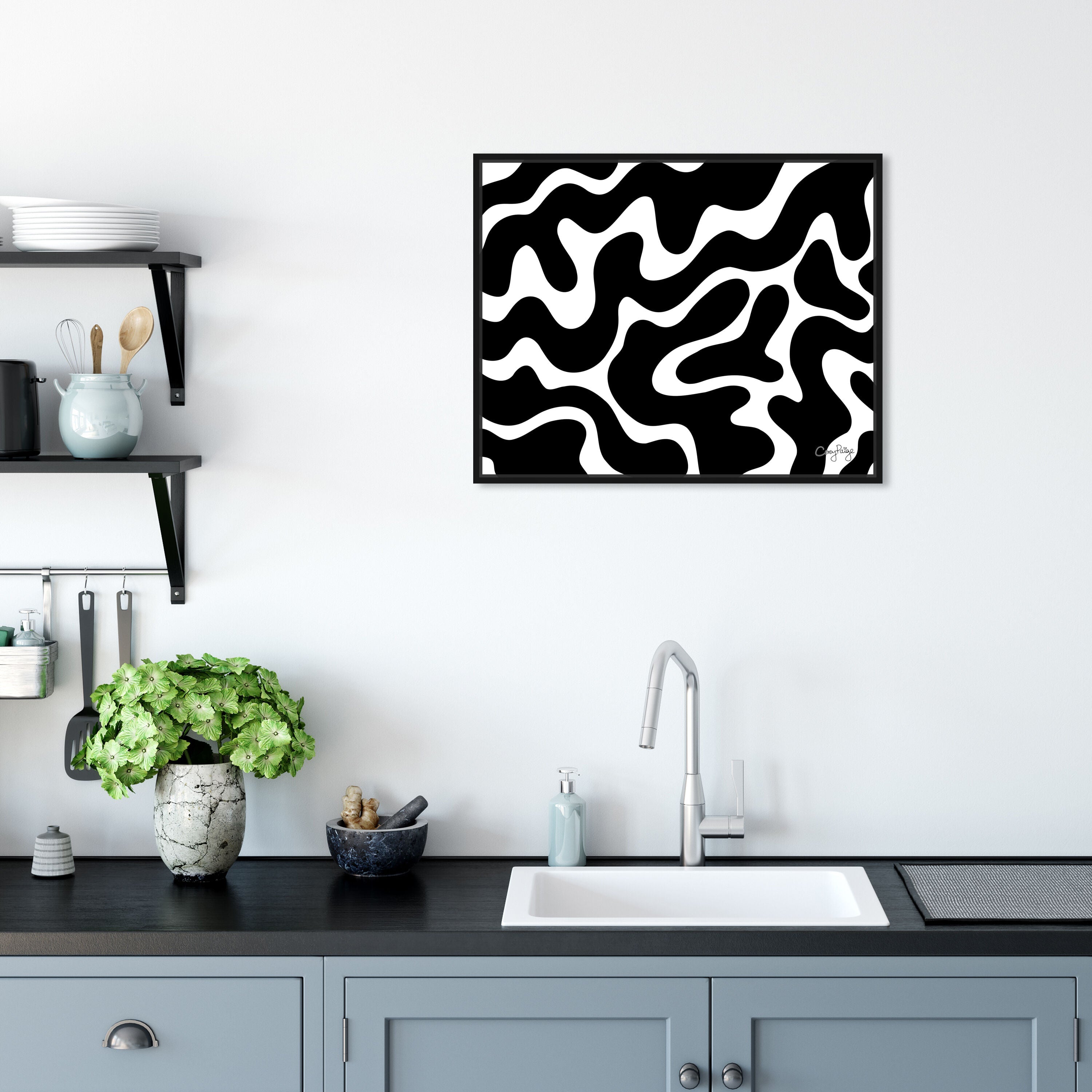 Corey Paige - Black &amp; White Abstract