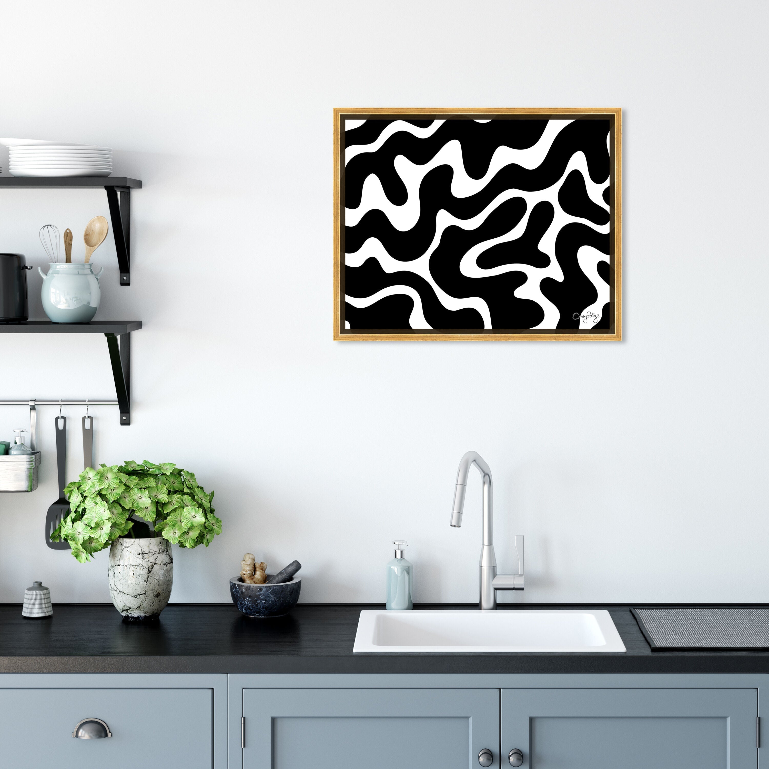 Corey Paige - Black &amp; White Abstract
