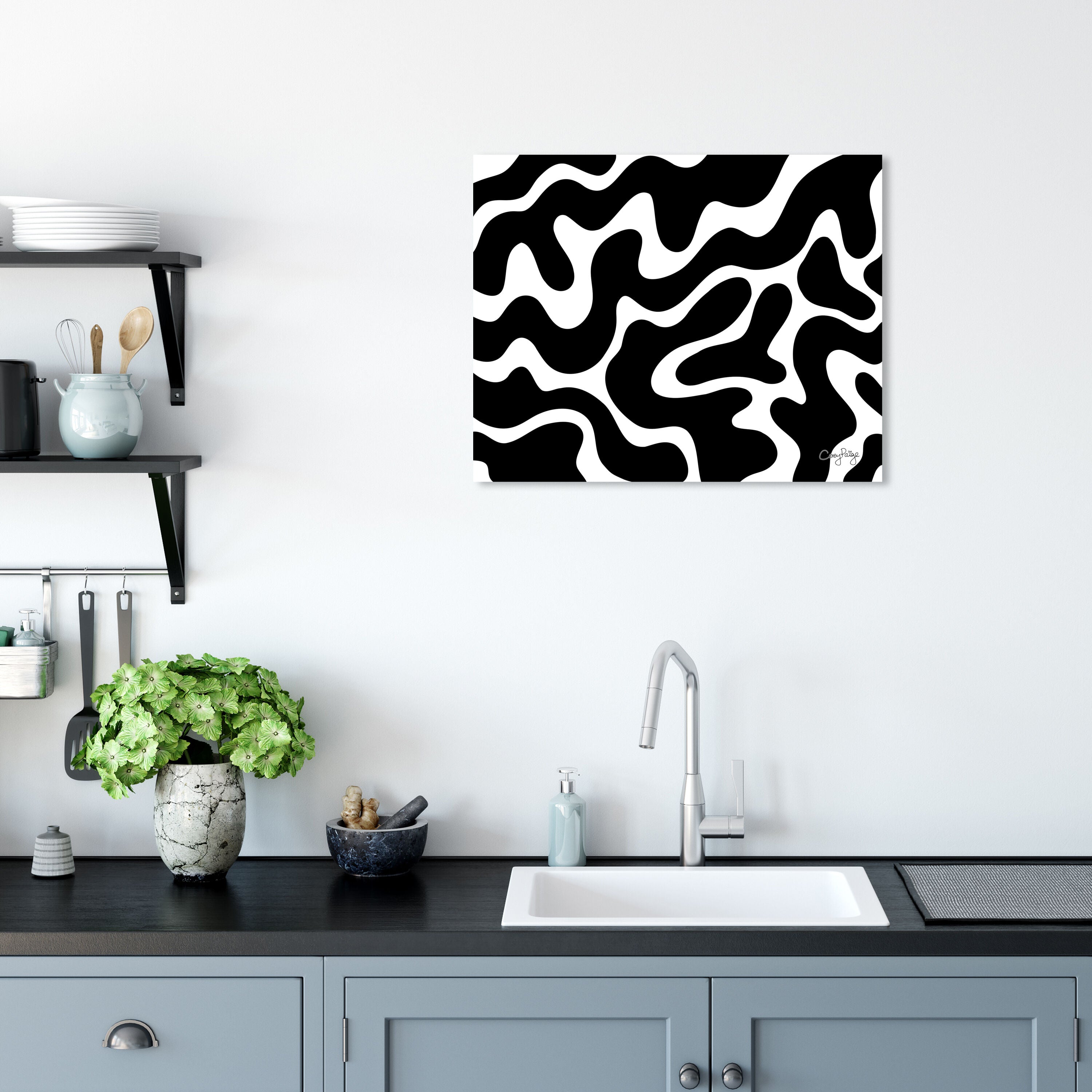 Corey Paige - Black &amp; White Abstract