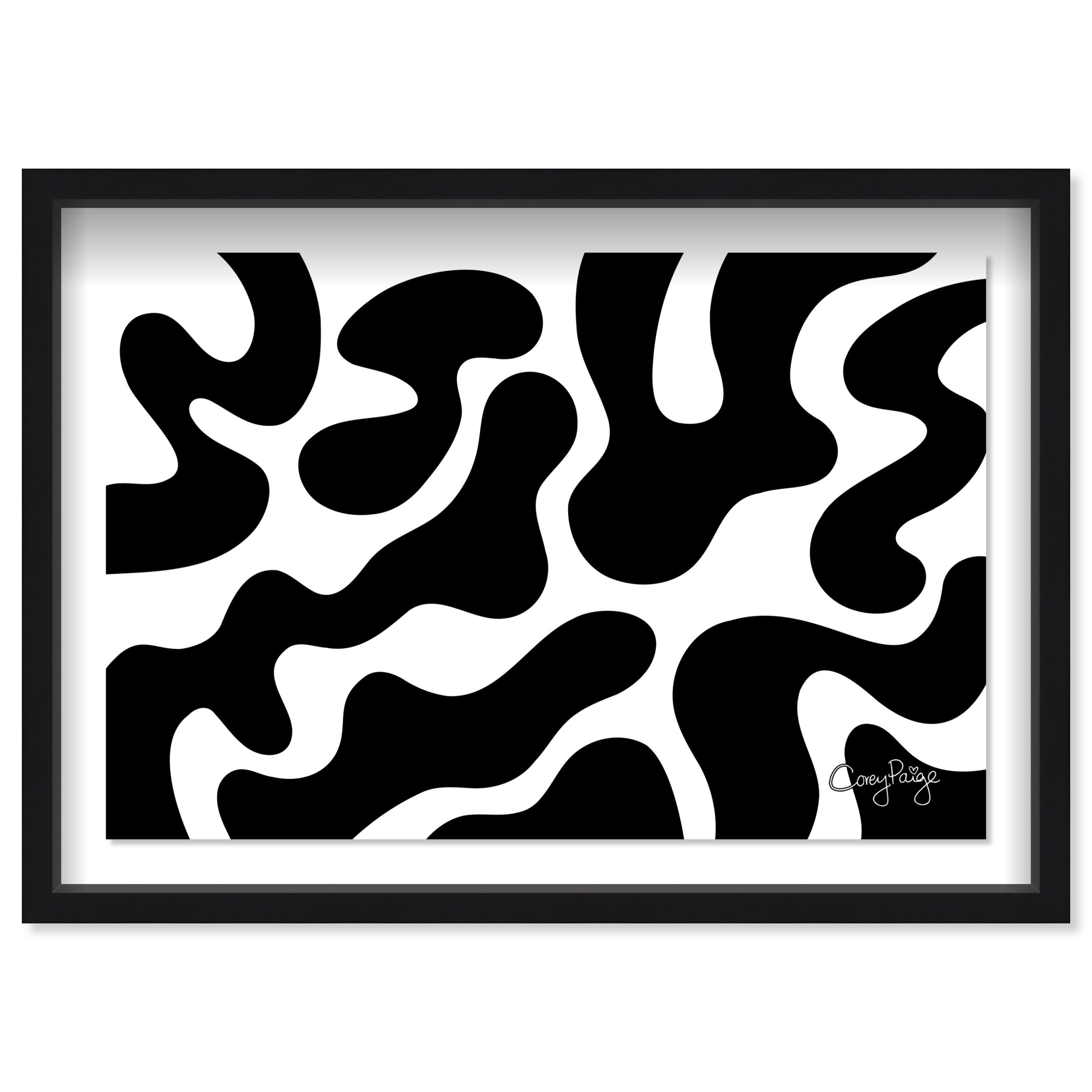 Corey Paige - Black and White Abstract I