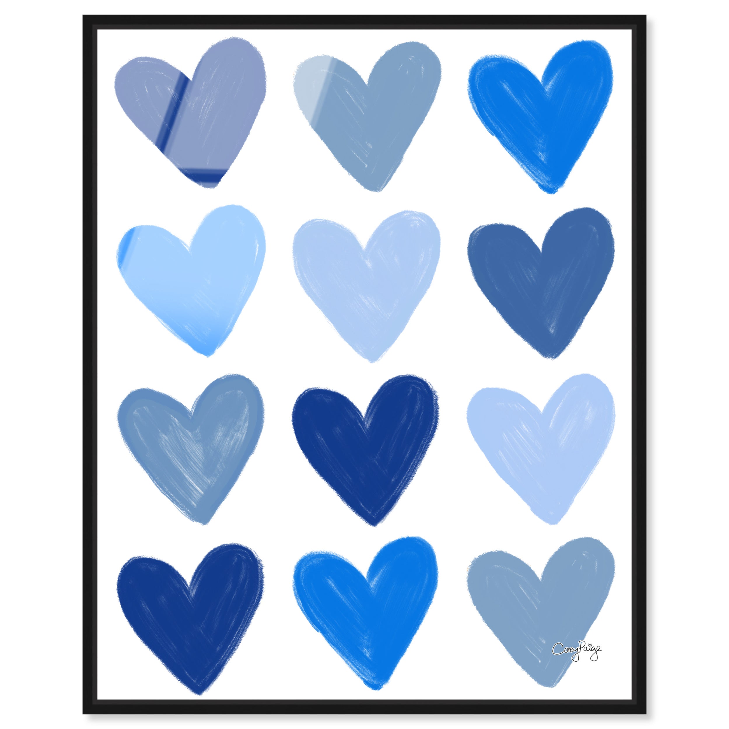 Corey Paige- Blue Painted Hearts