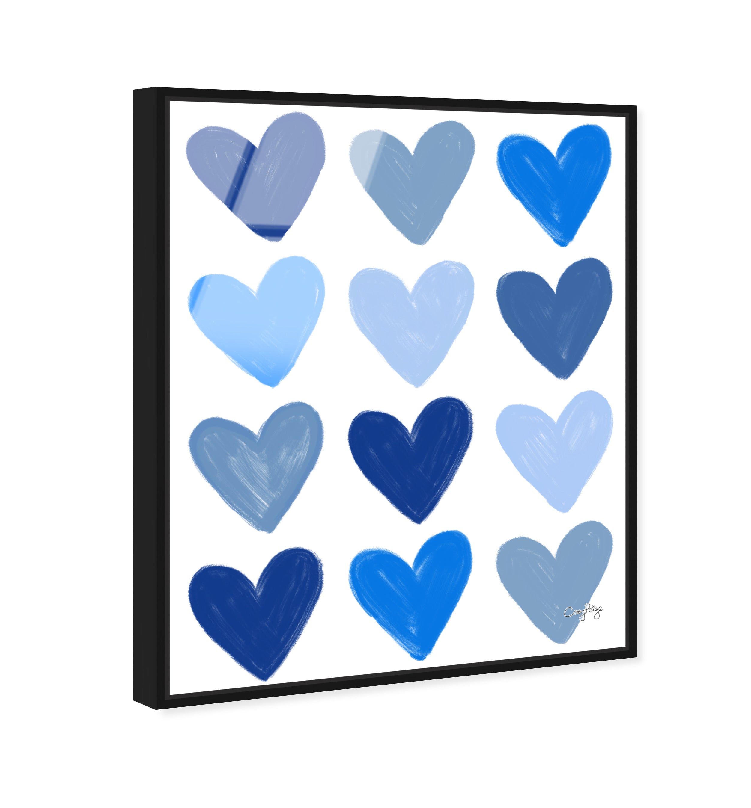 Corey Paige- Blue Painted Hearts