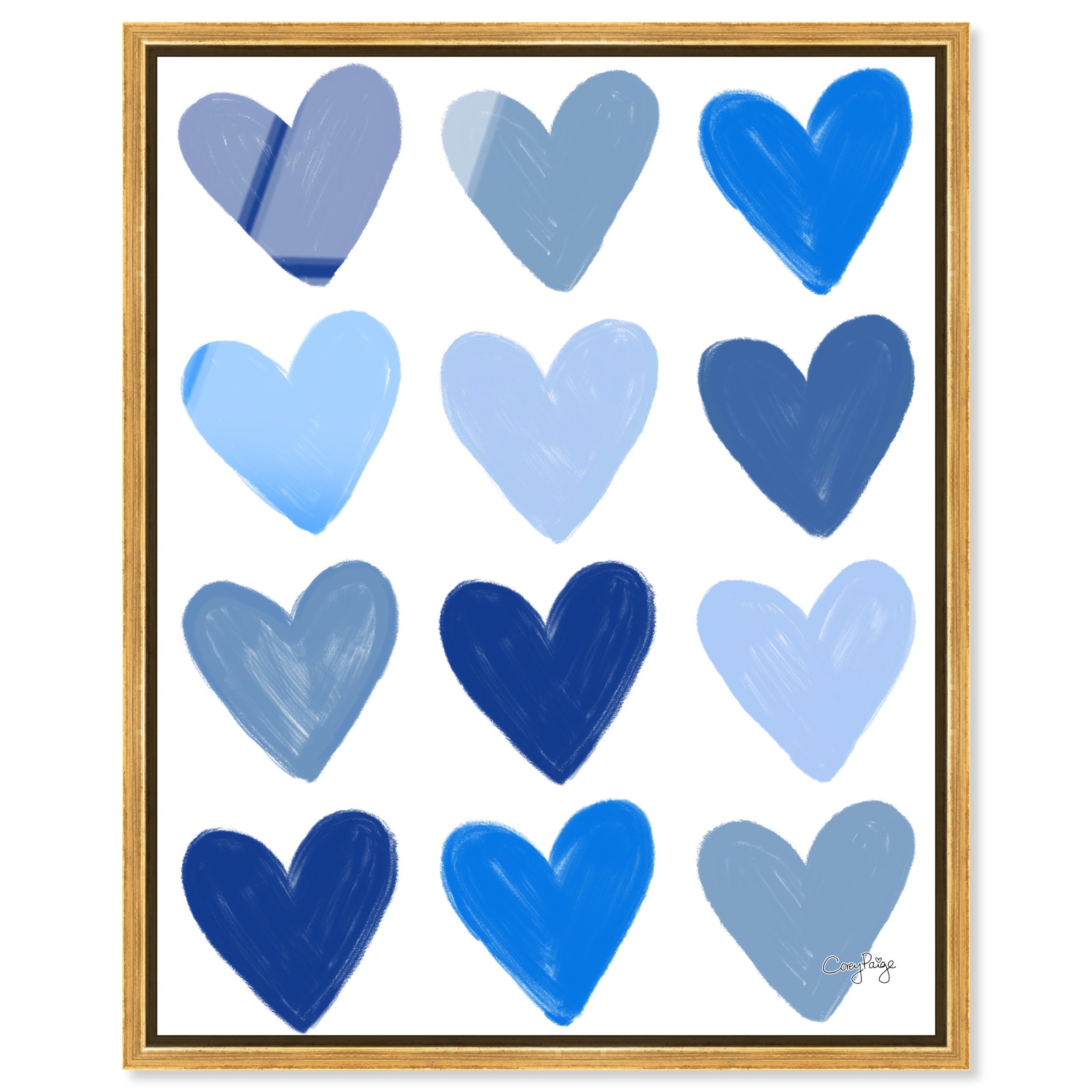 Corey Paige- Blue Painted Hearts