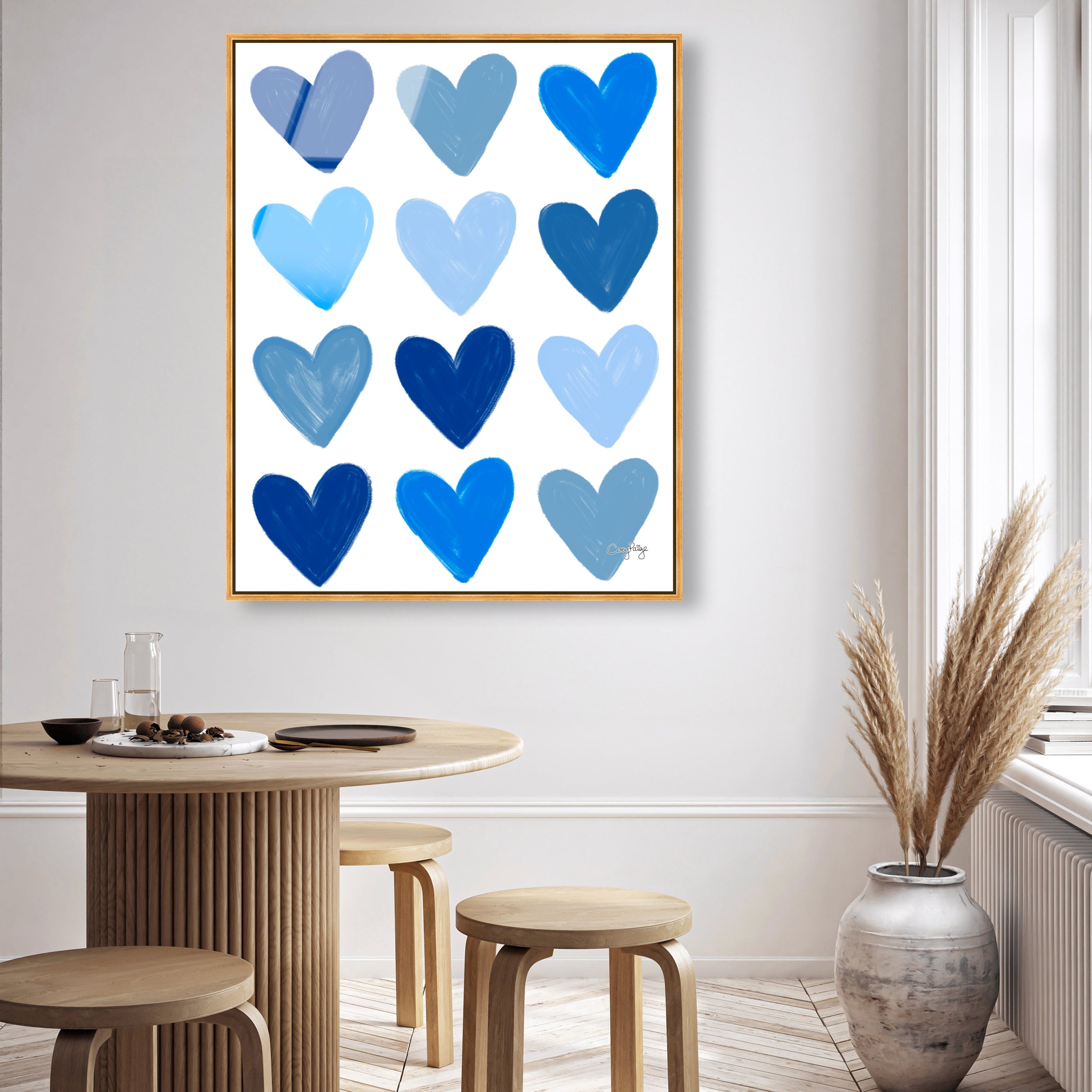 Corey Paige- Blue Painted Hearts