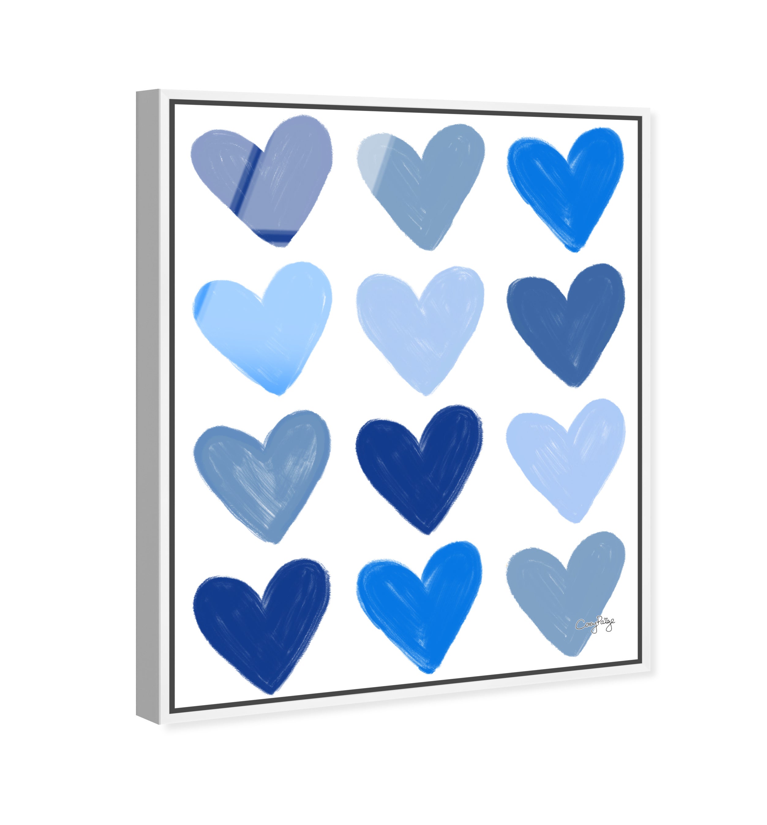 Corey Paige- Blue Painted Hearts