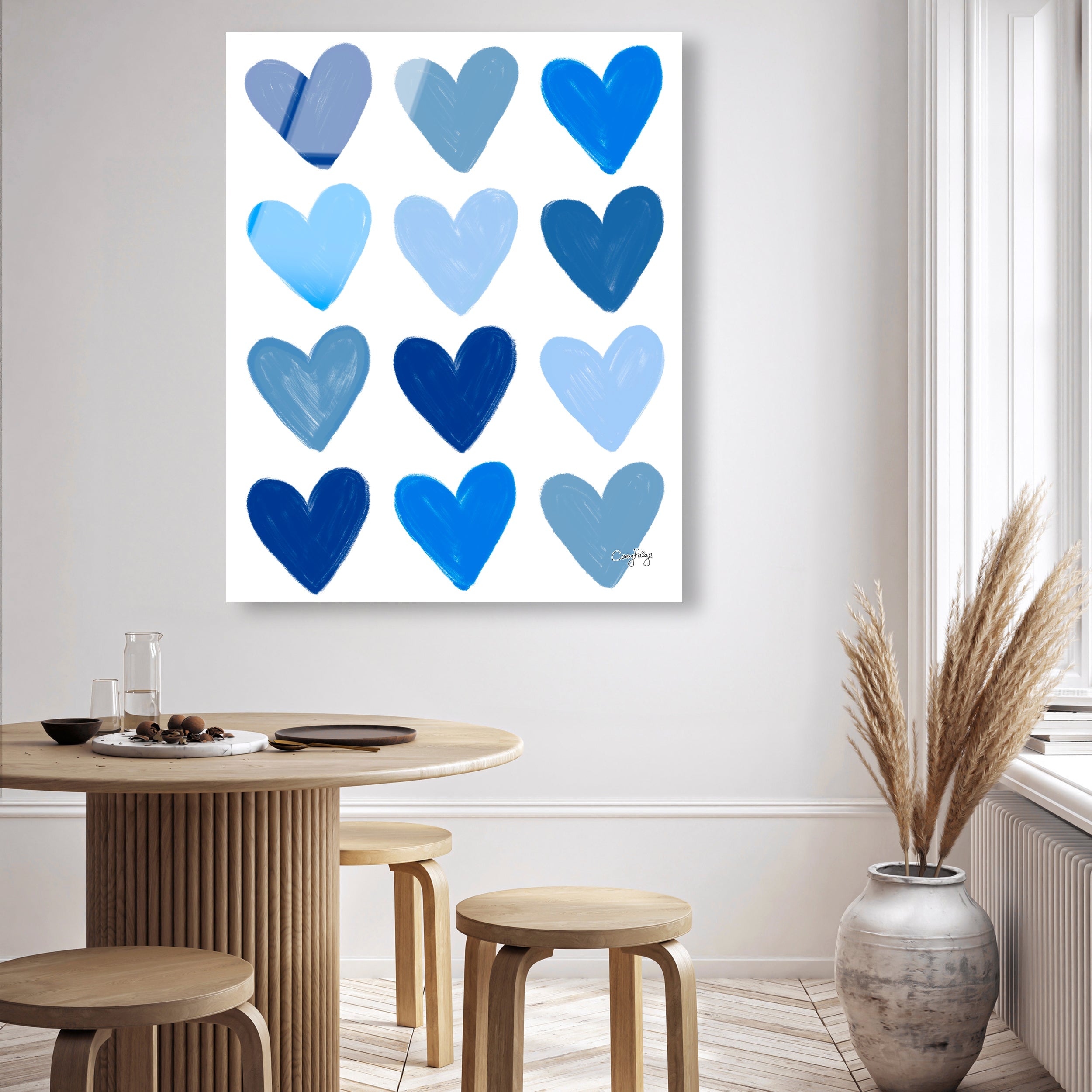 Corey Paige- Blue Painted Hearts