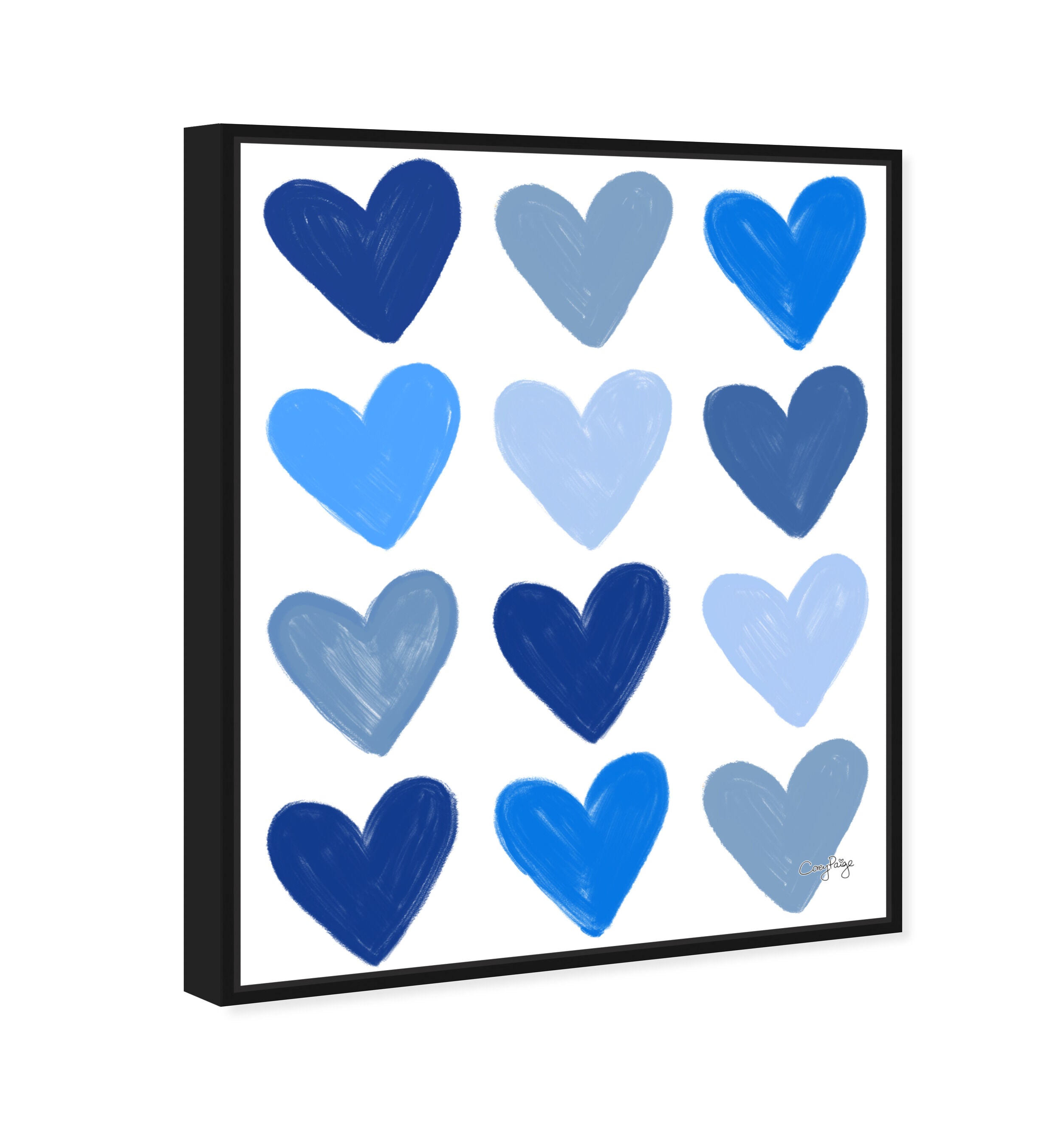 Corey Paige- Blue Painted Hearts