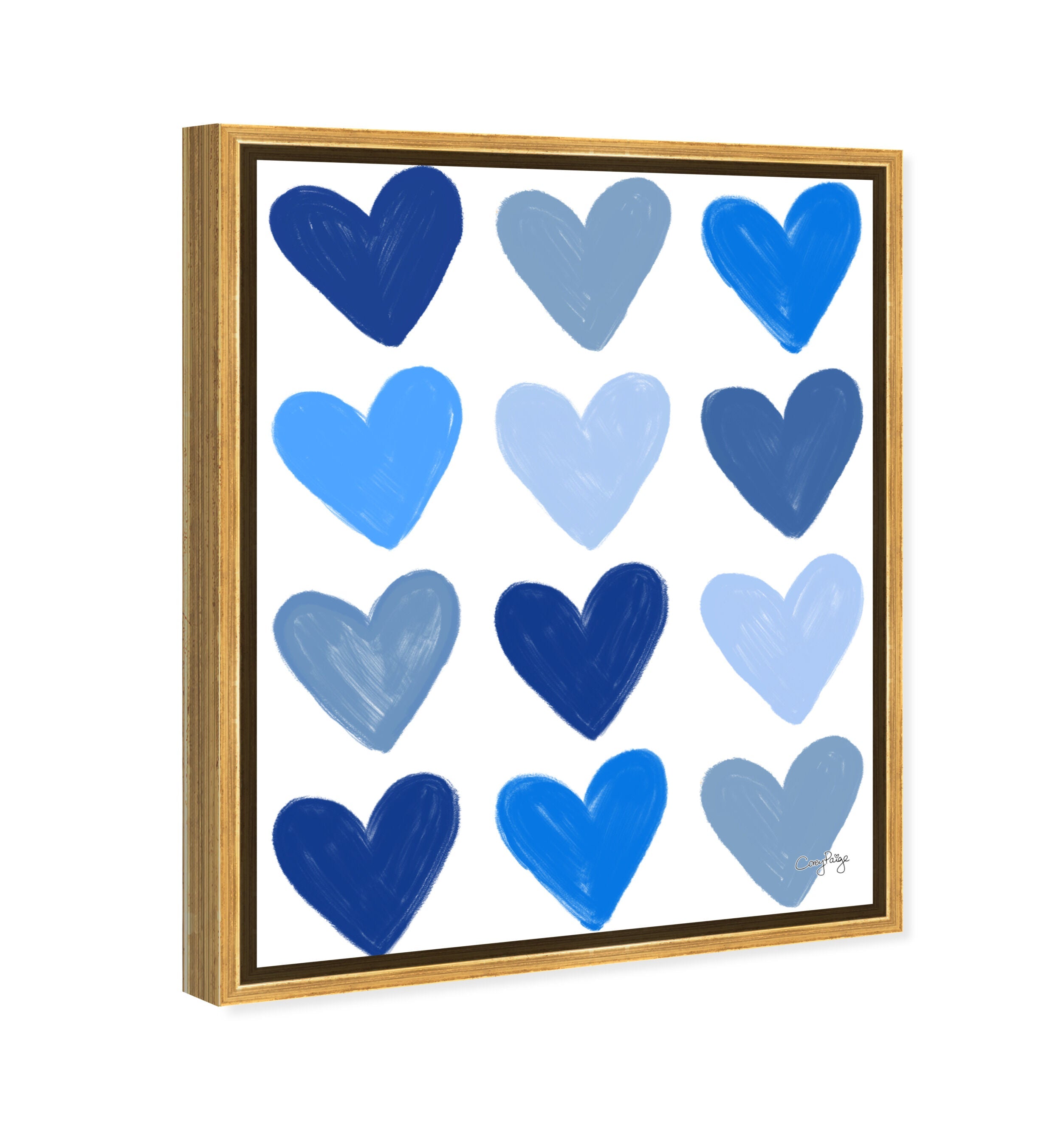 Corey Paige- Blue Painted Hearts