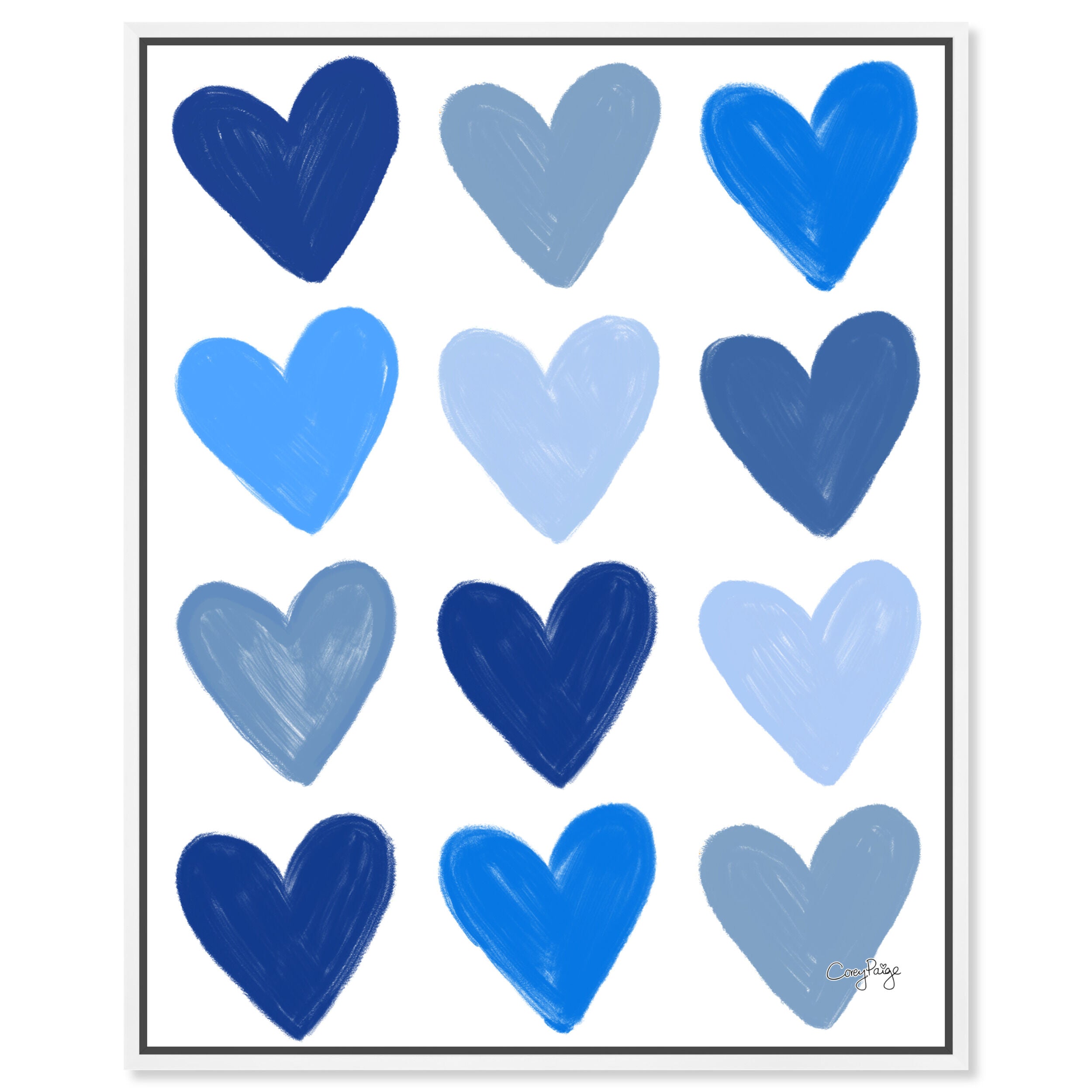 Corey Paige- Blue Painted Hearts