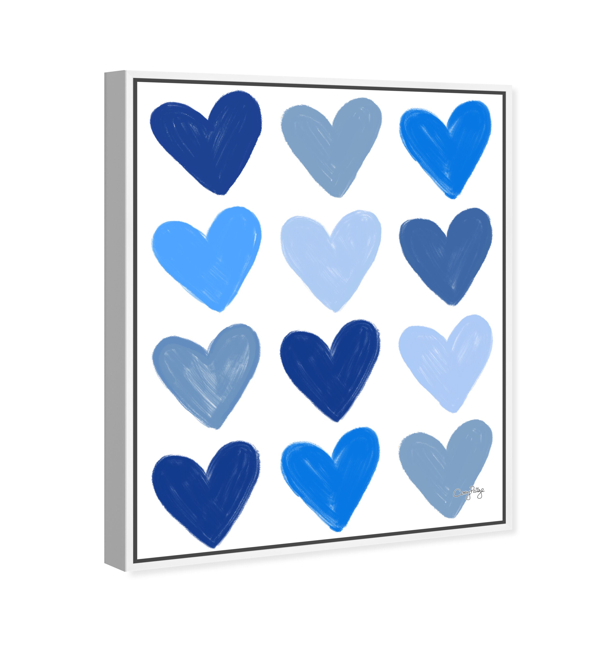 Corey Paige- Blue Painted Hearts