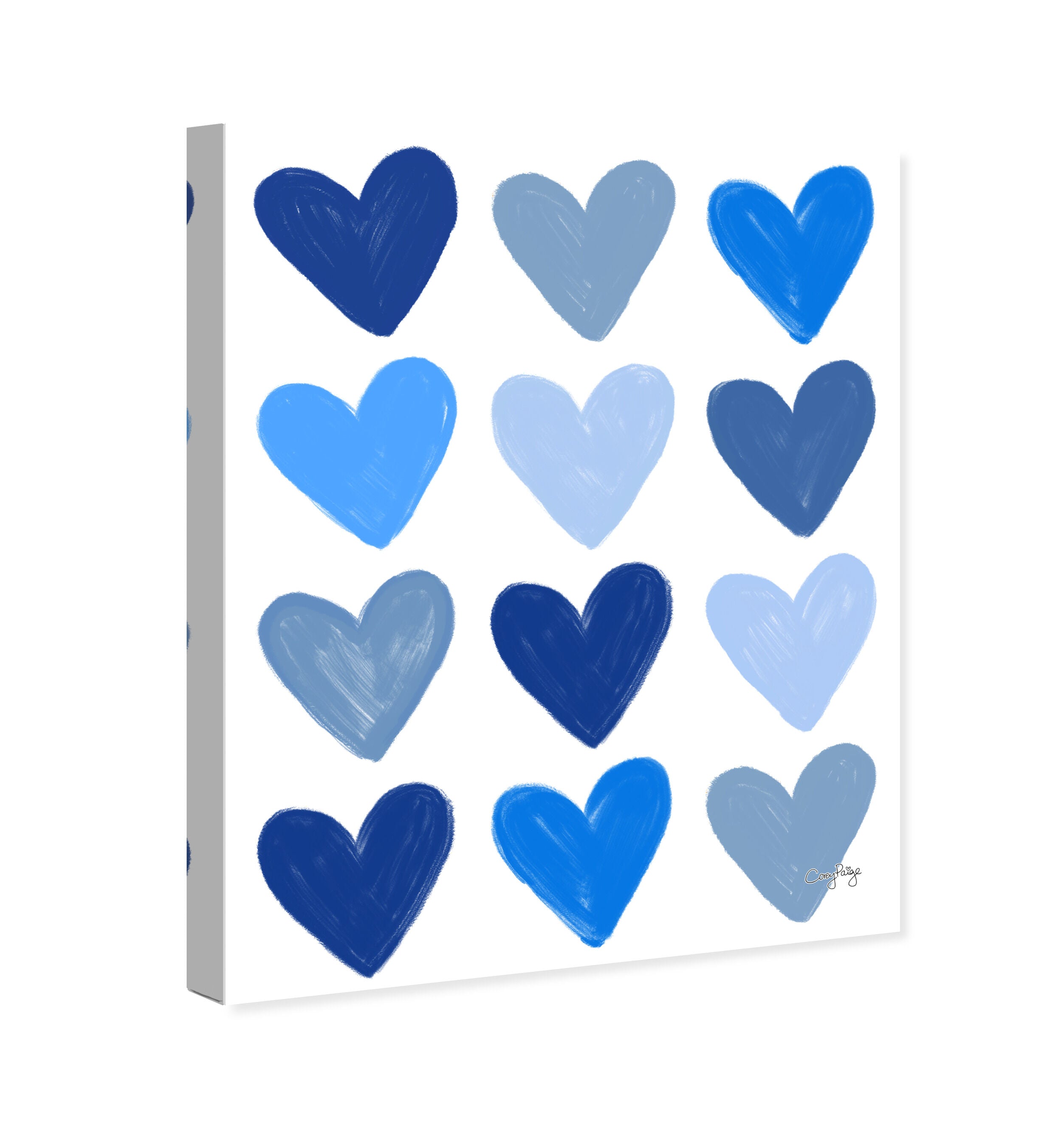 Corey Paige- Blue Painted Hearts