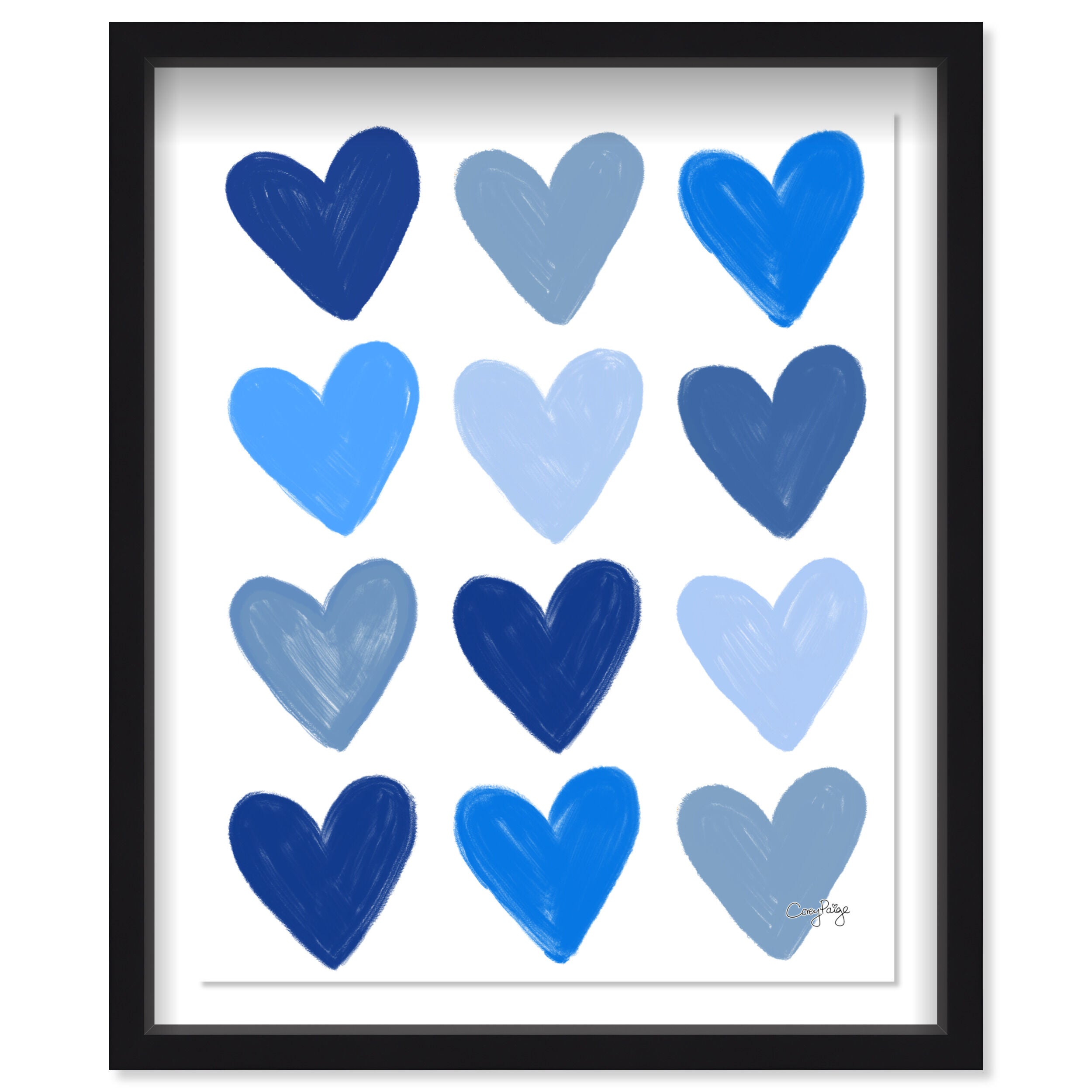 Corey Paige- Blue Painted Hearts Main image