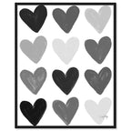 Corey Paige - Gray Painted Hearts
