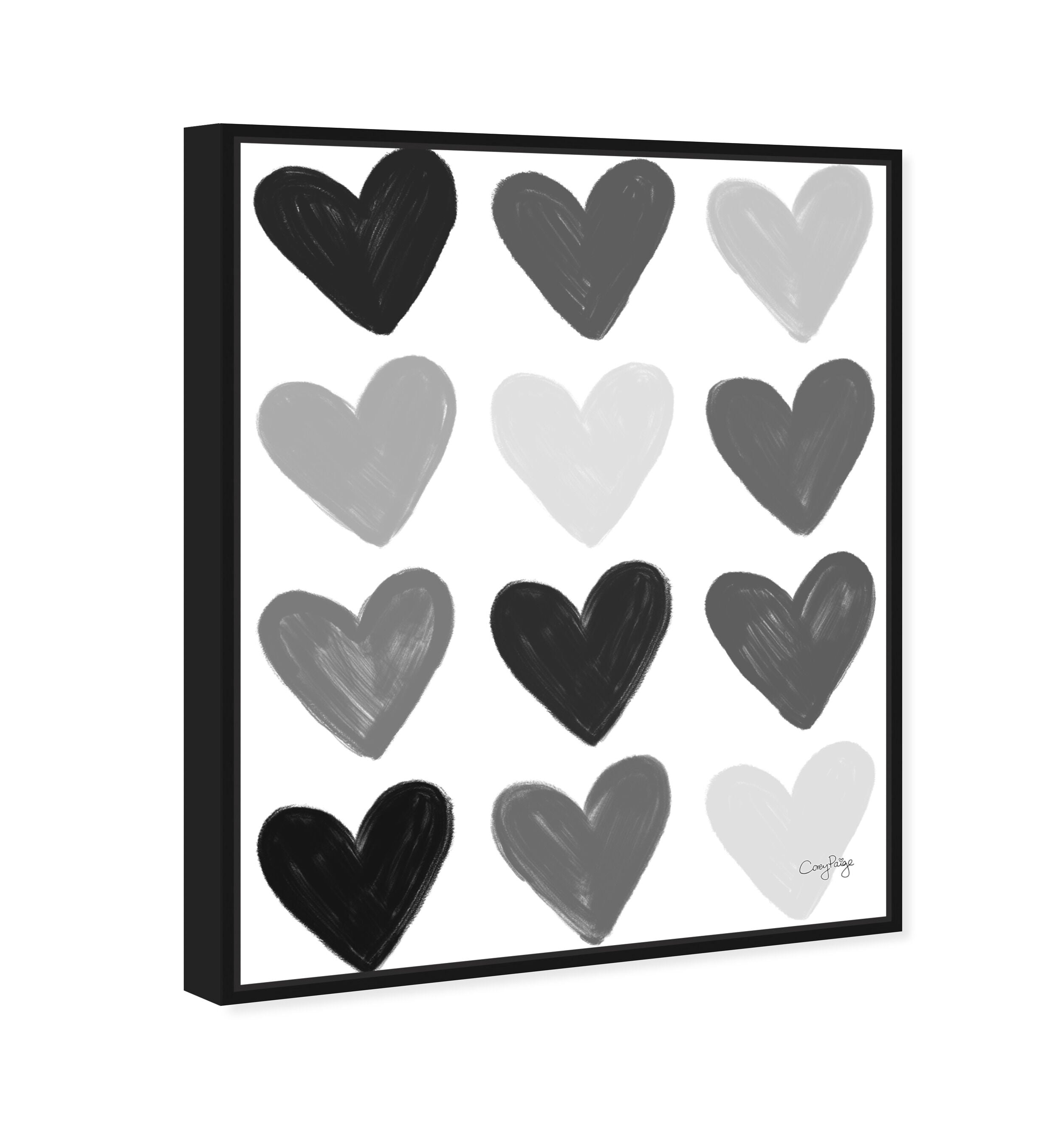 Corey Paige - Gray Painted Hearts