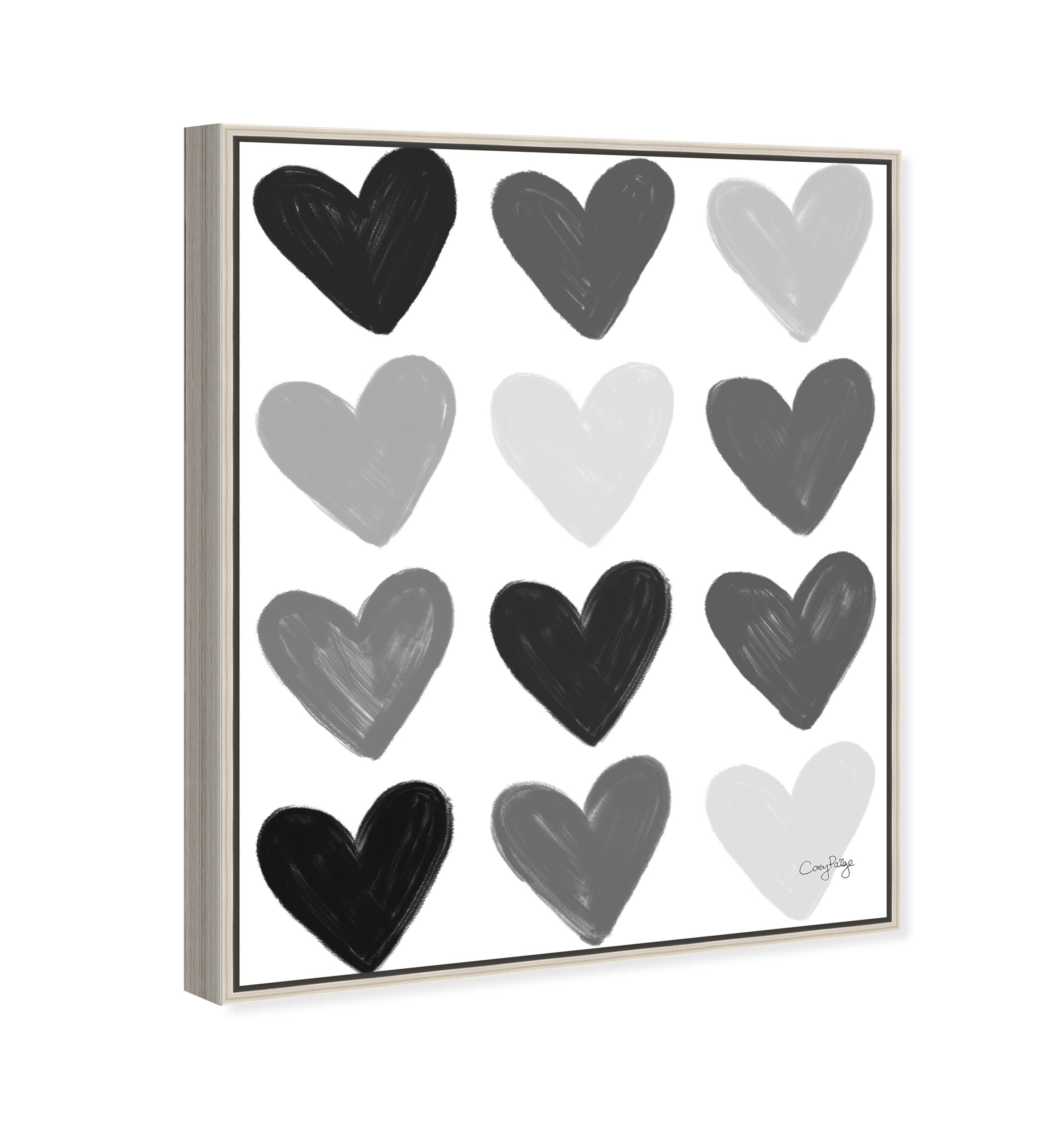Corey Paige - Gray Painted Hearts