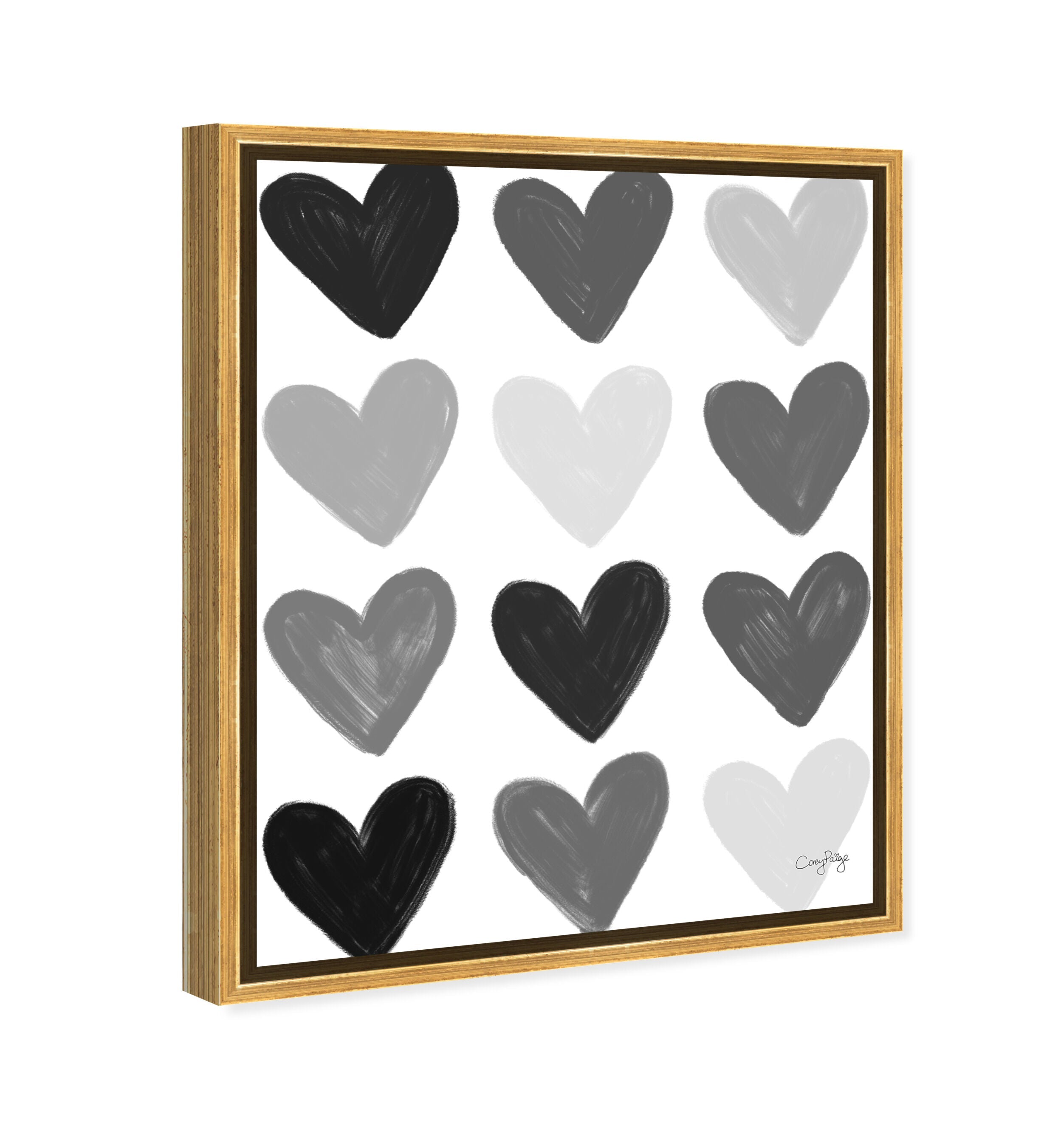 Corey Paige - Gray Painted Hearts