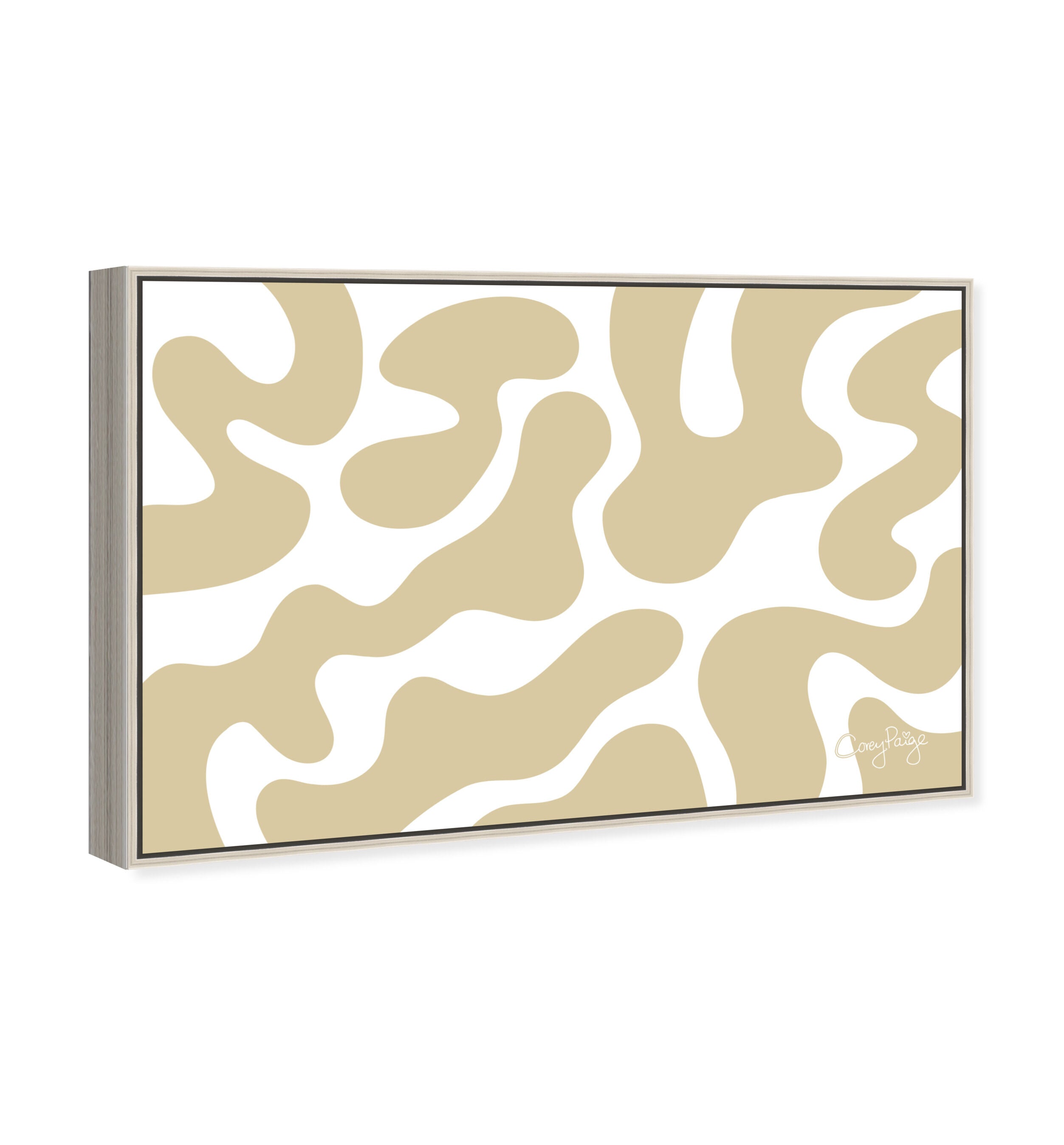Corey Paige - Tan and White Abstract I