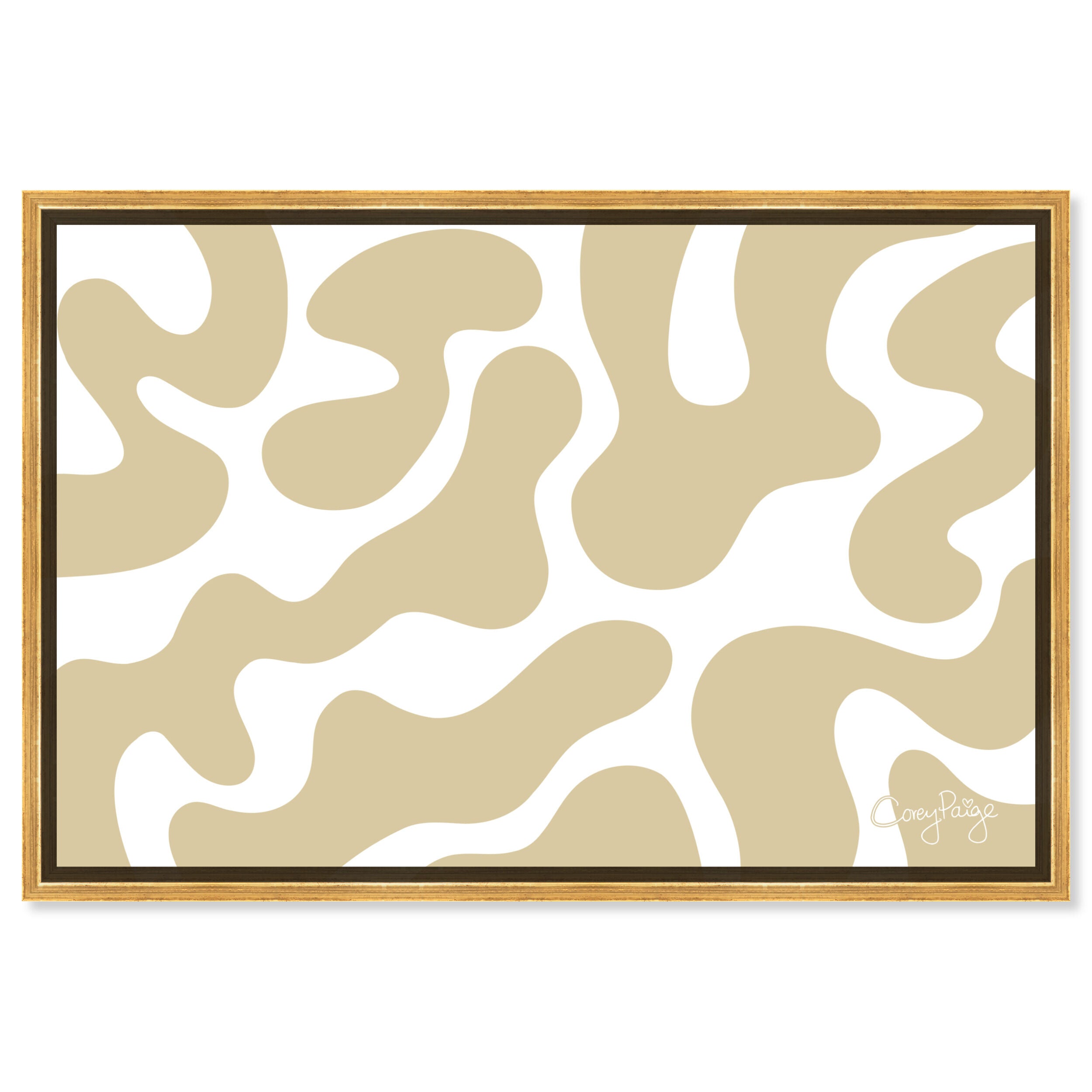 Corey Paige - Tan and White Abstract I