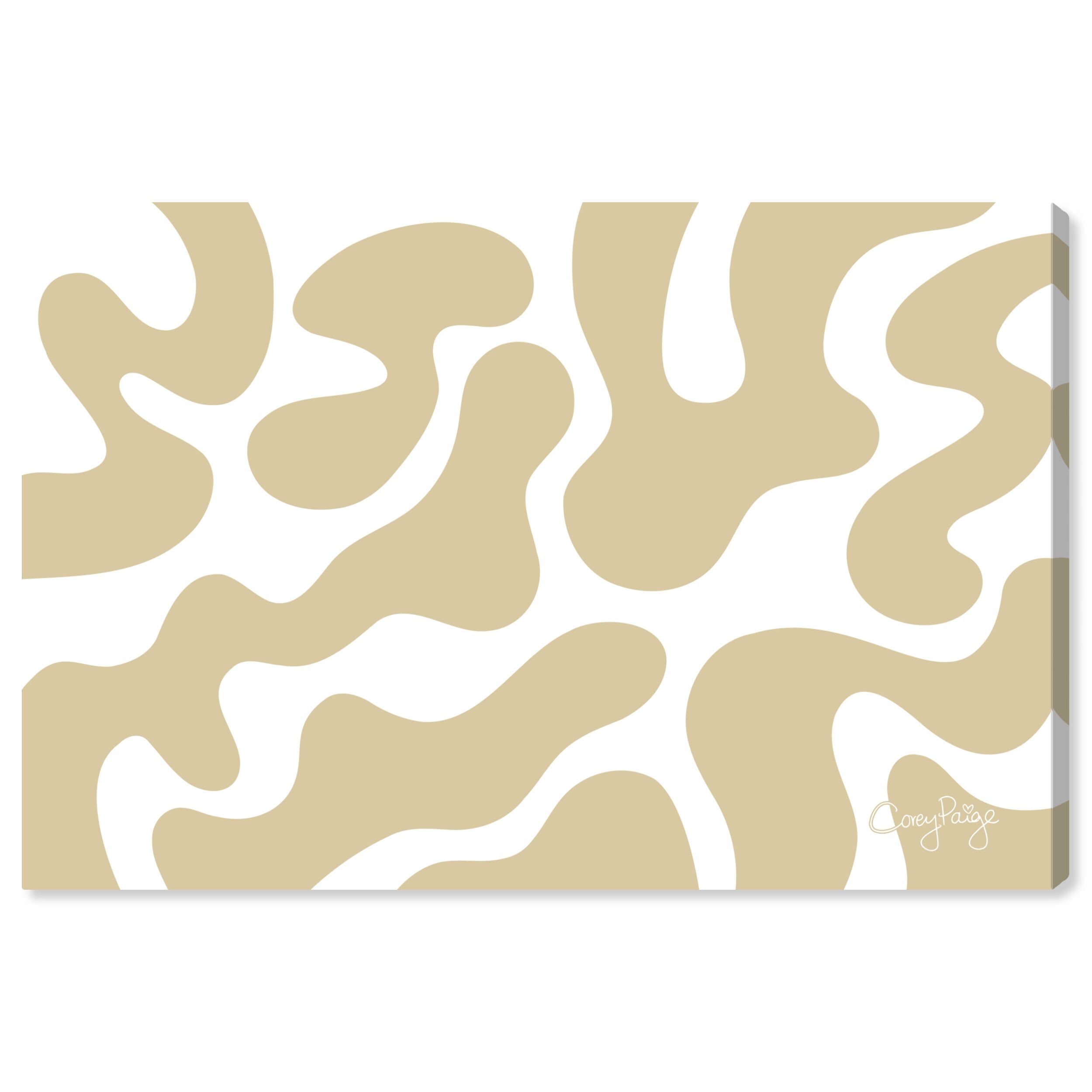 Corey Paige - Tan and White Abstract I