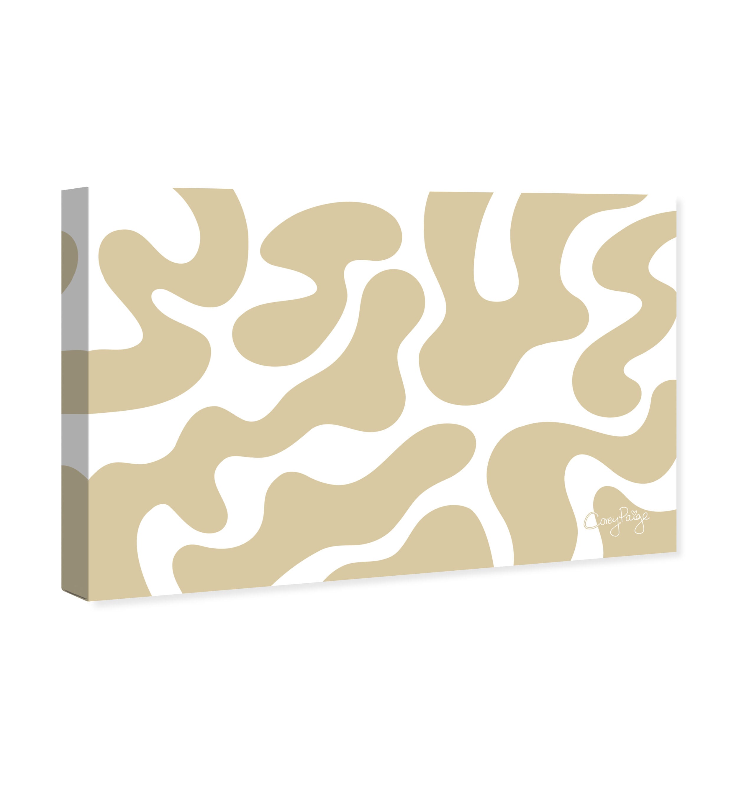 Corey Paige - Tan and White Abstract I