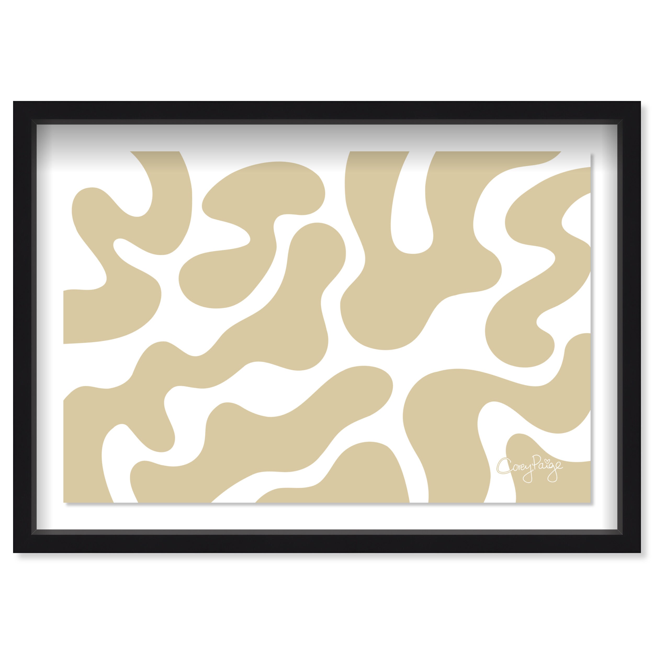 Corey Paige - Tan and White Abstract I