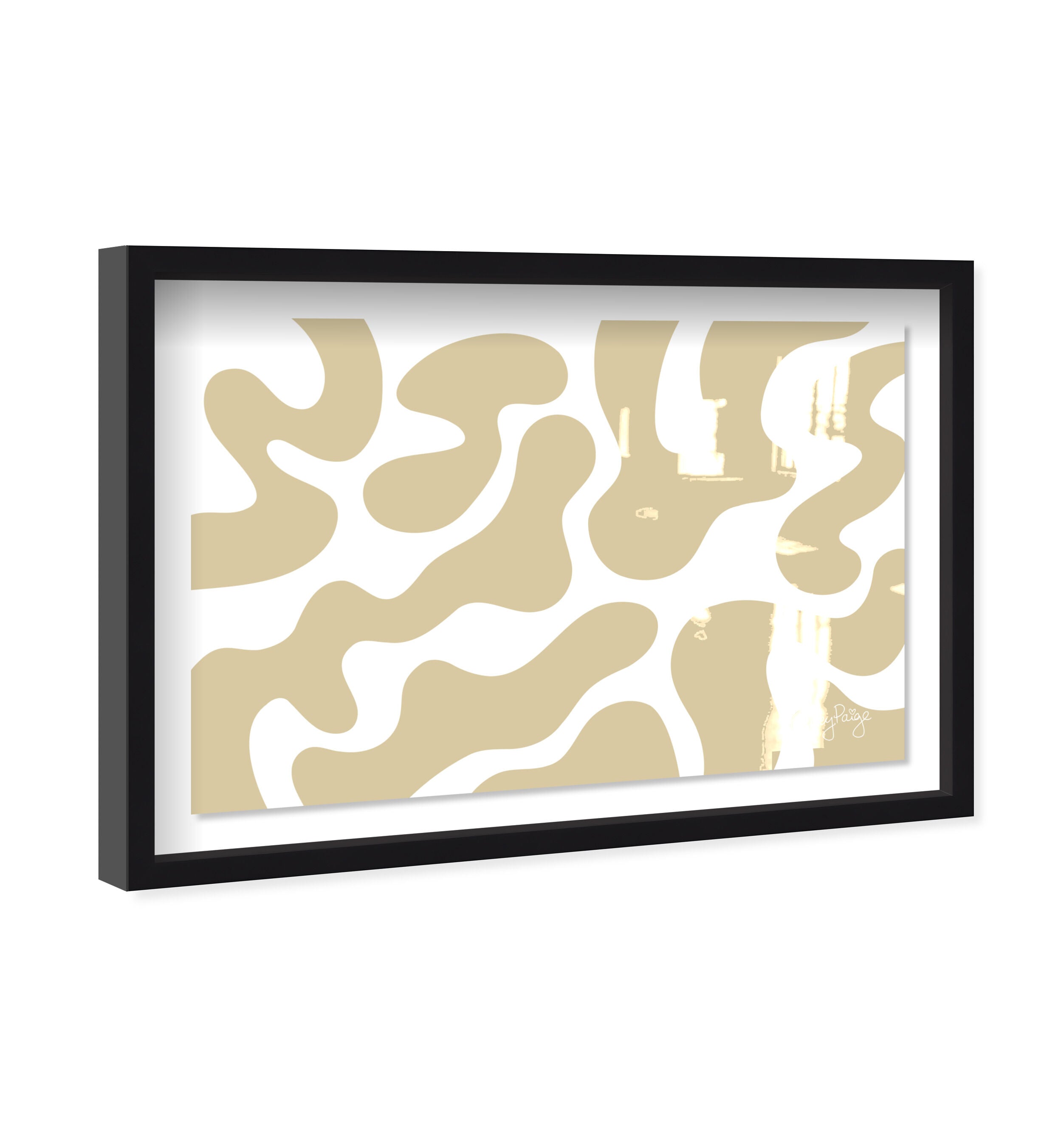 Corey Paige - Tan and White Abstract I
